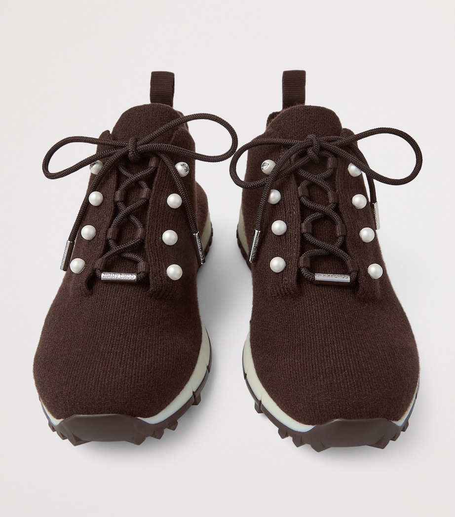 Veles Cashmere Faux Pearl-Detail Sneakers X CHOCOLATE Image 3