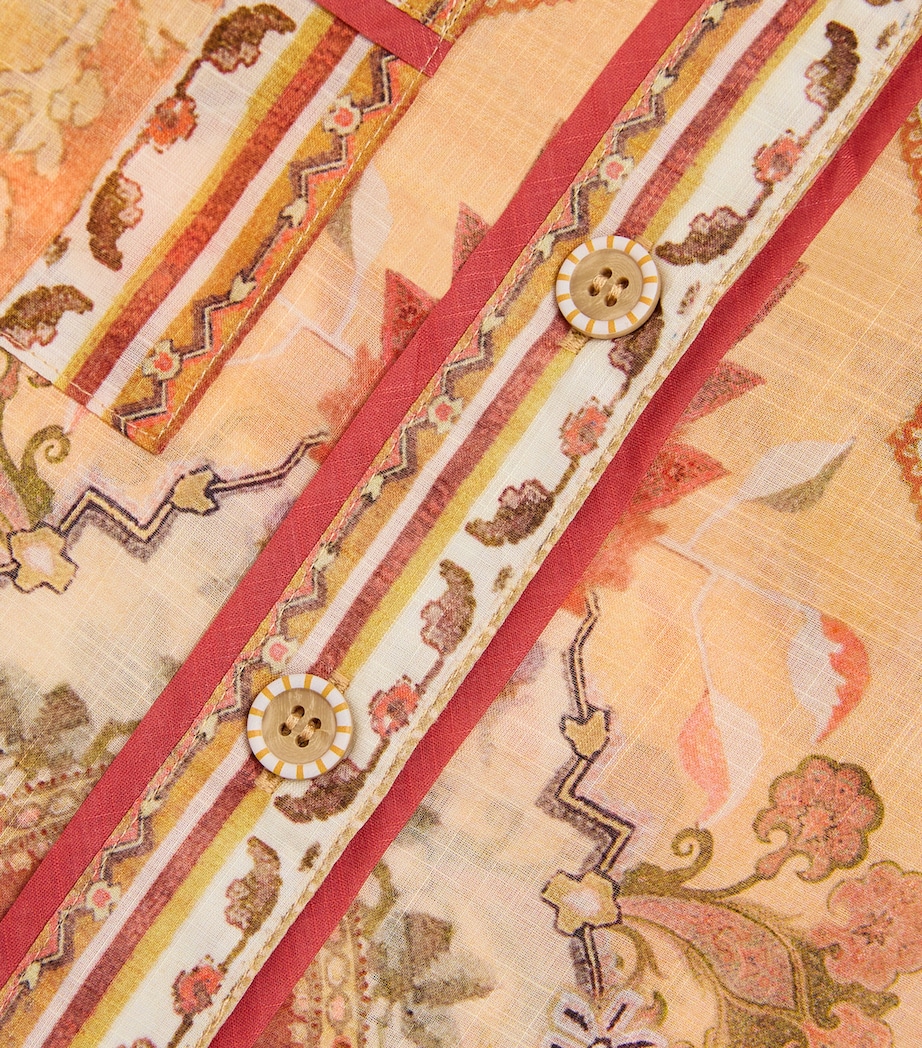 Cotton Wylie Short-Sleeve Shirt (2-12 Years) MUSMU MUSTARD MULTI Image 4