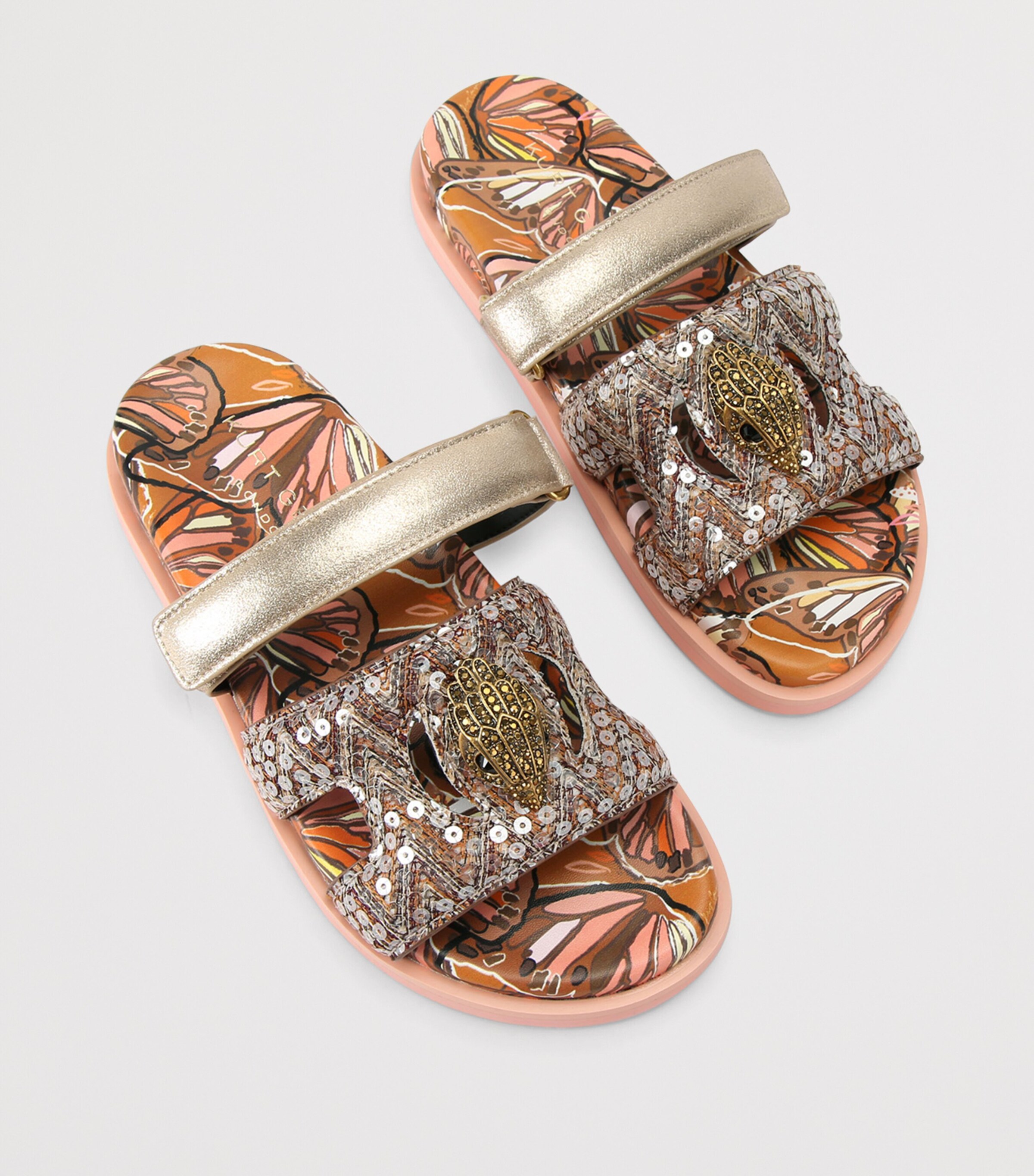 Kurt Geiger London Leather Cut-Out Eagle Sandals Brown/oth Image 4