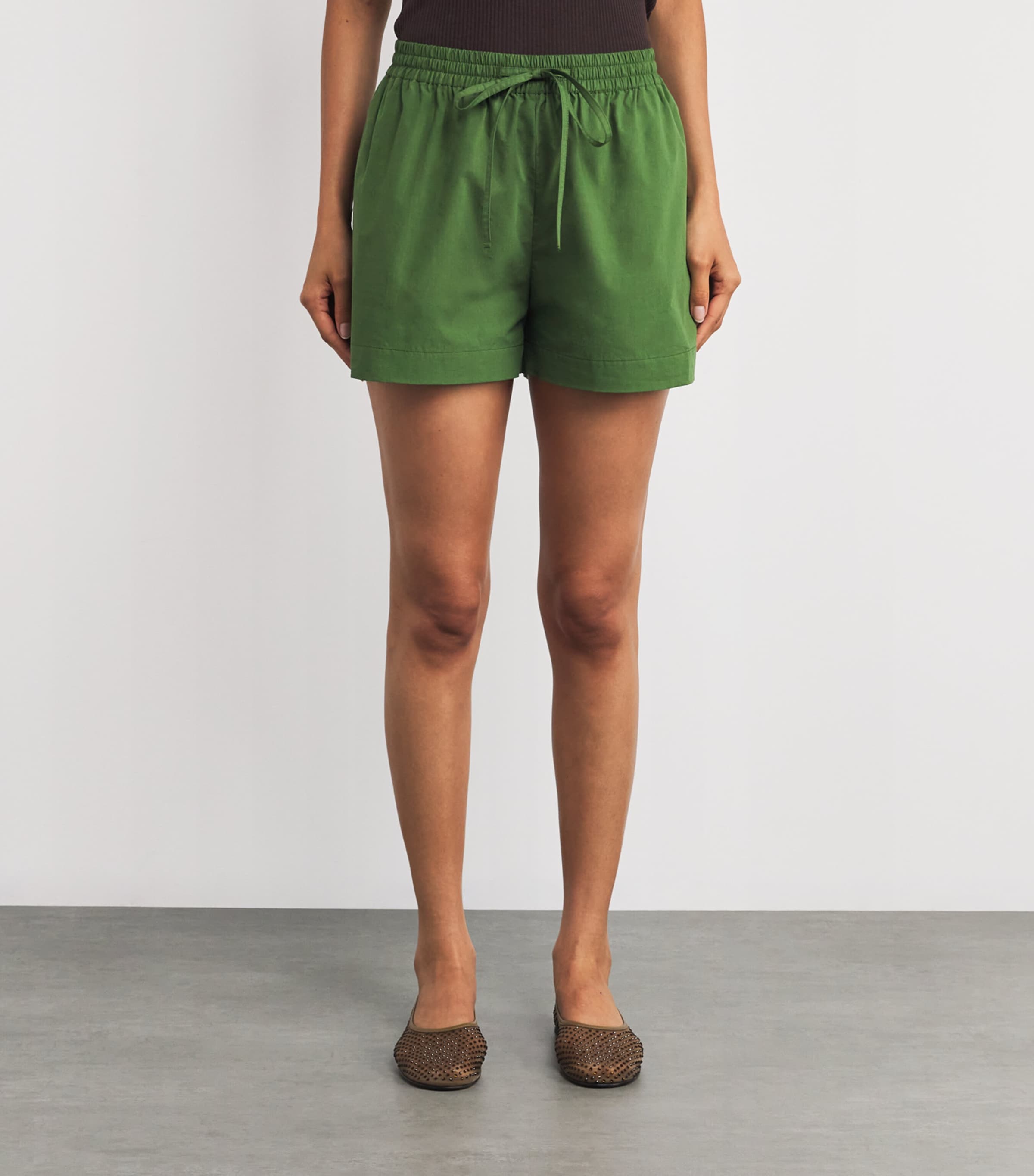 Organic Cotton Drawstring Shorts CACTUS Image 3