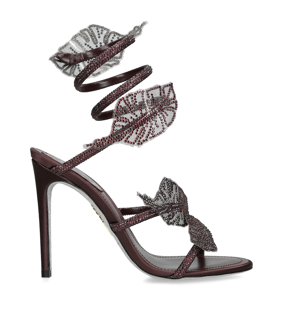 René Caovilla Embellished Cleo Sandals 105 Wine Image 1