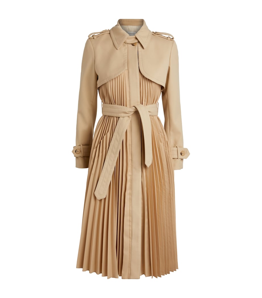 Pleated Trench Coat BEIGE Image 2