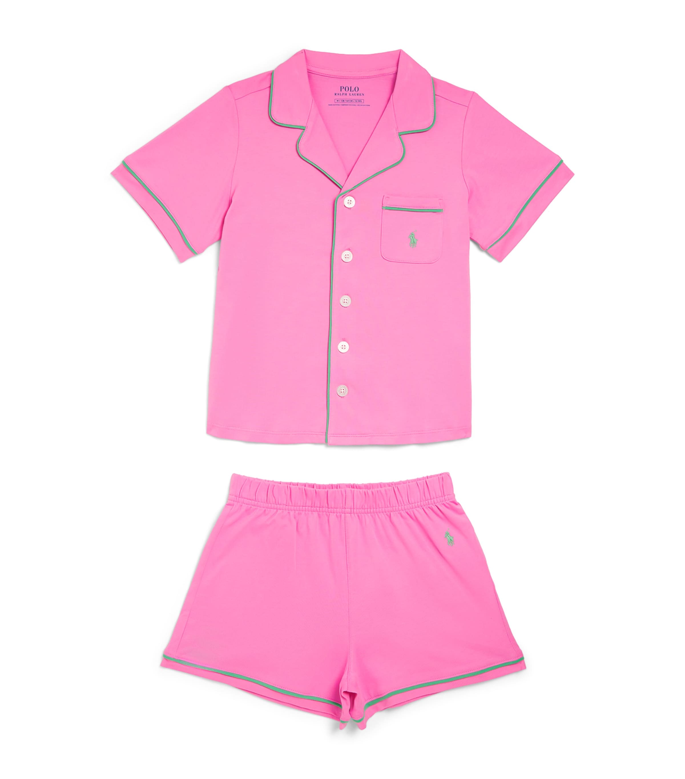 Ralph Lauren Cotton Jersey Pyjama Set In Pink