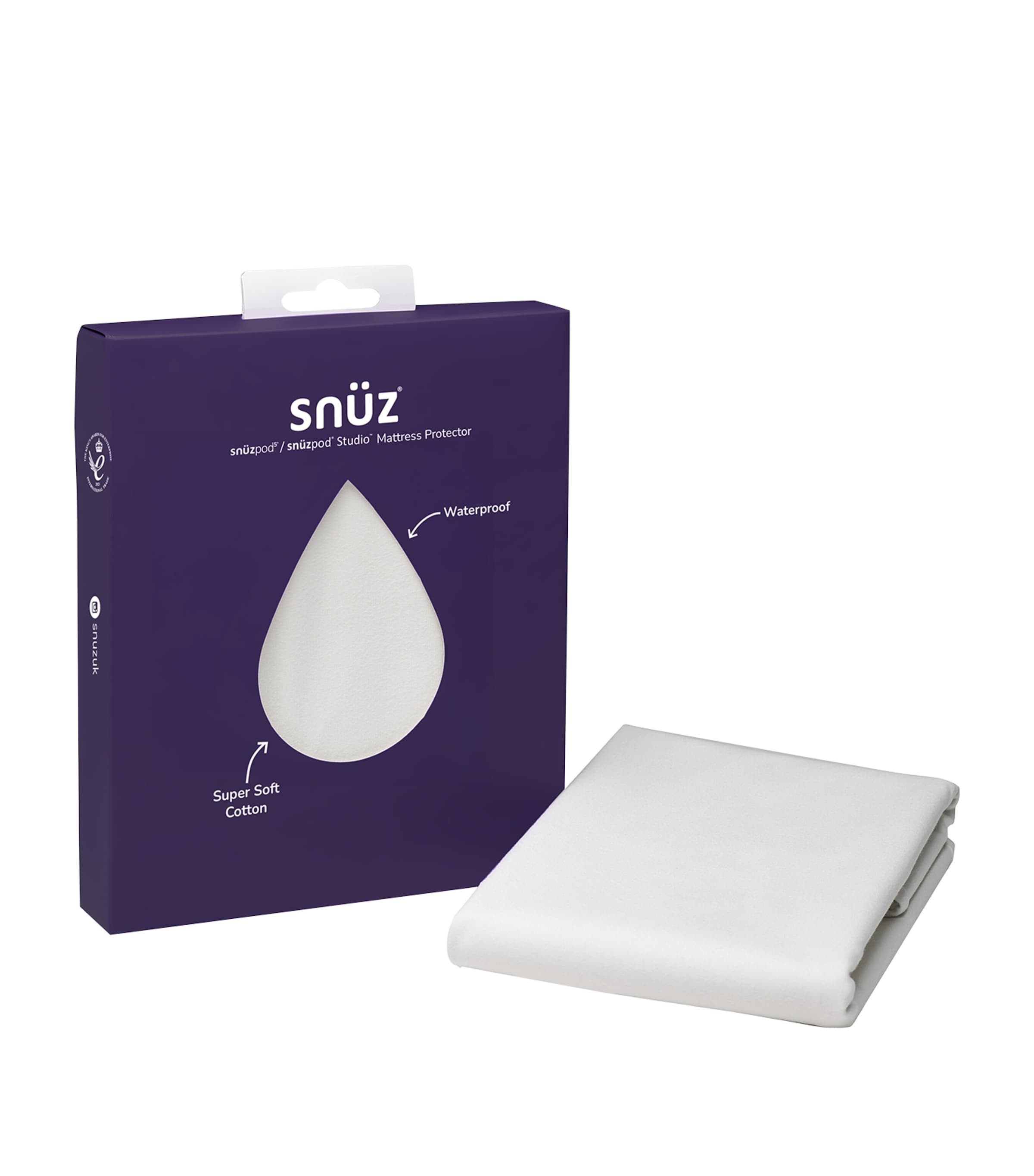 SnüzBaskit Waterproof Mattress Protector (0-6 Months) WHITE Image 1