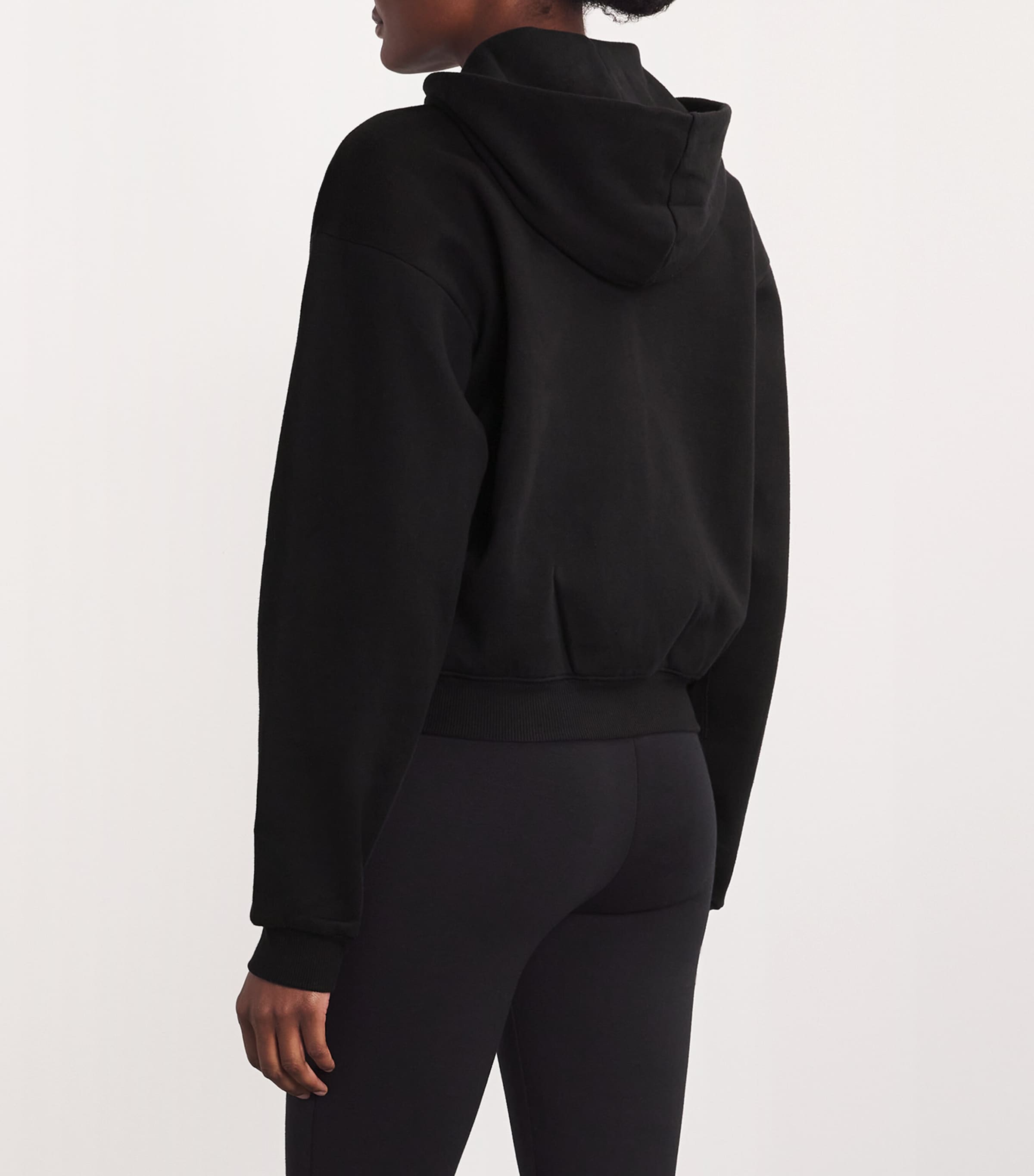 Cotton-Blend Zip-Up Hoodie ONYX Image 4