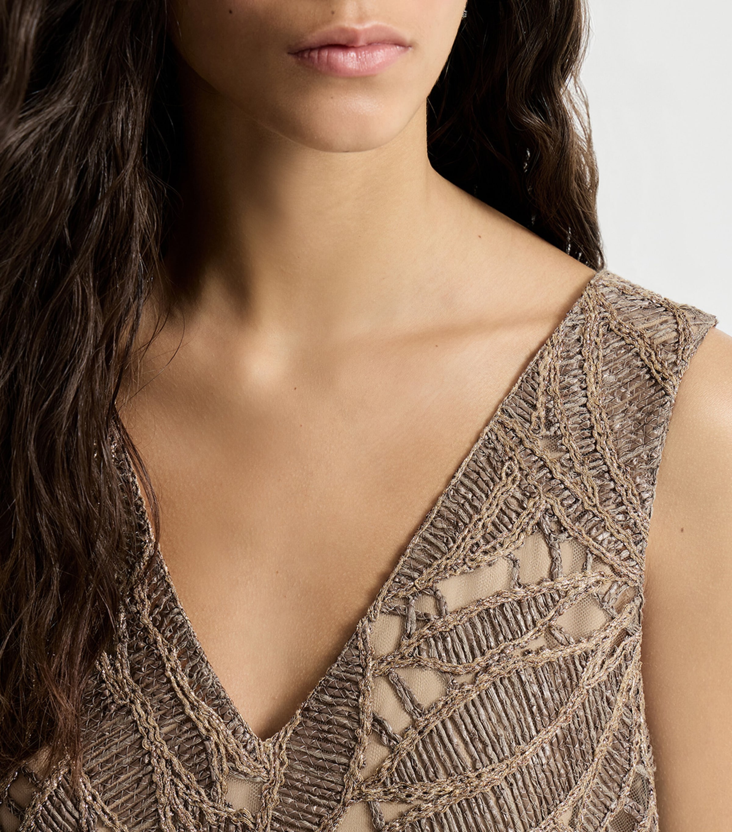 Brunello Cucinelli Womens Dazzling Embroidered Mini Dress Image 6
