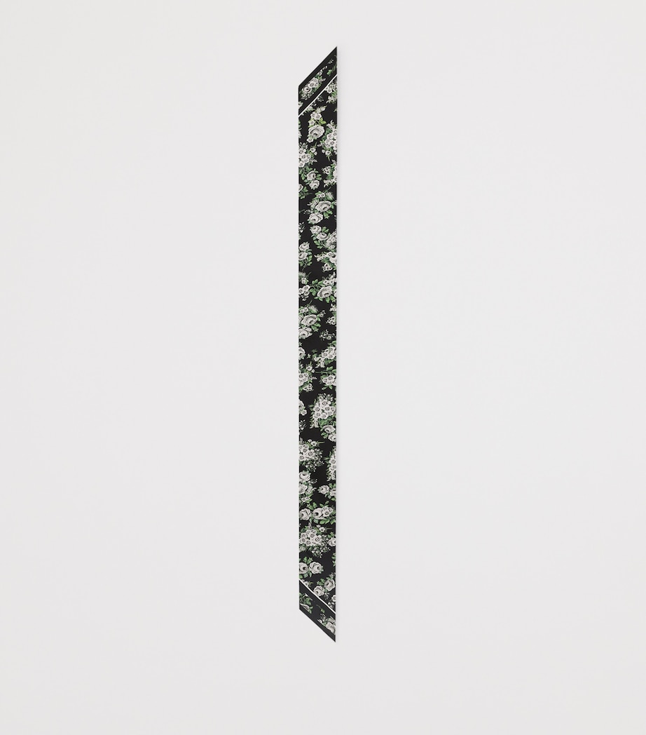 Dolce&Gabbana Silk Floral Skinny Scarf Bouq Image 2
