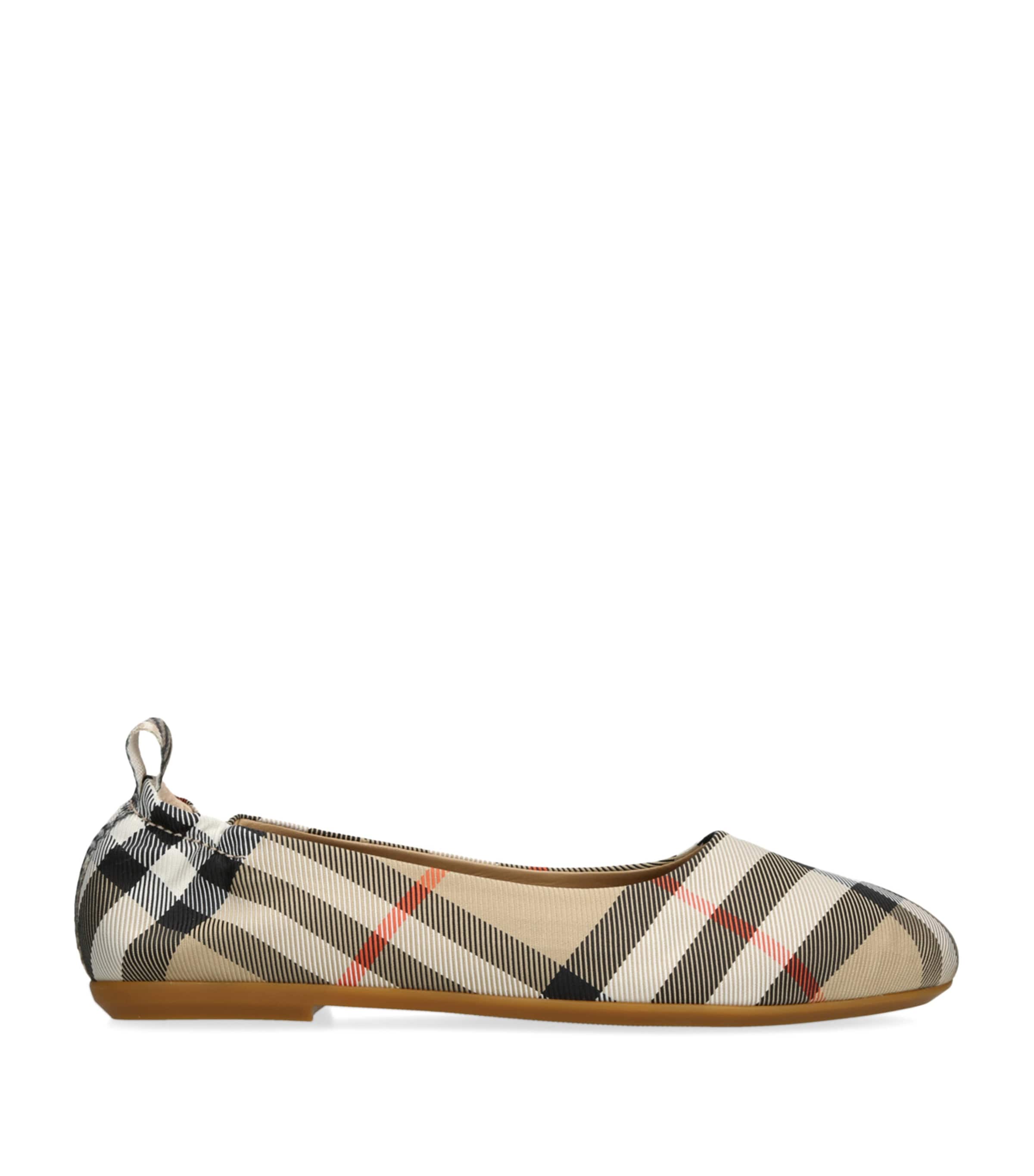 Burberry Ballerina Beige Check Pattern In Neutral