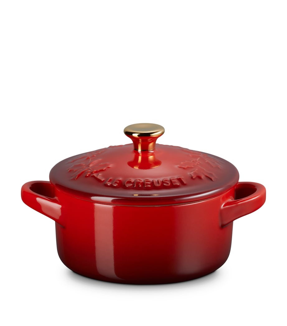 Petite Stoneware Holly Round Casserole Dish (10cm) NO COLOUR Image 2