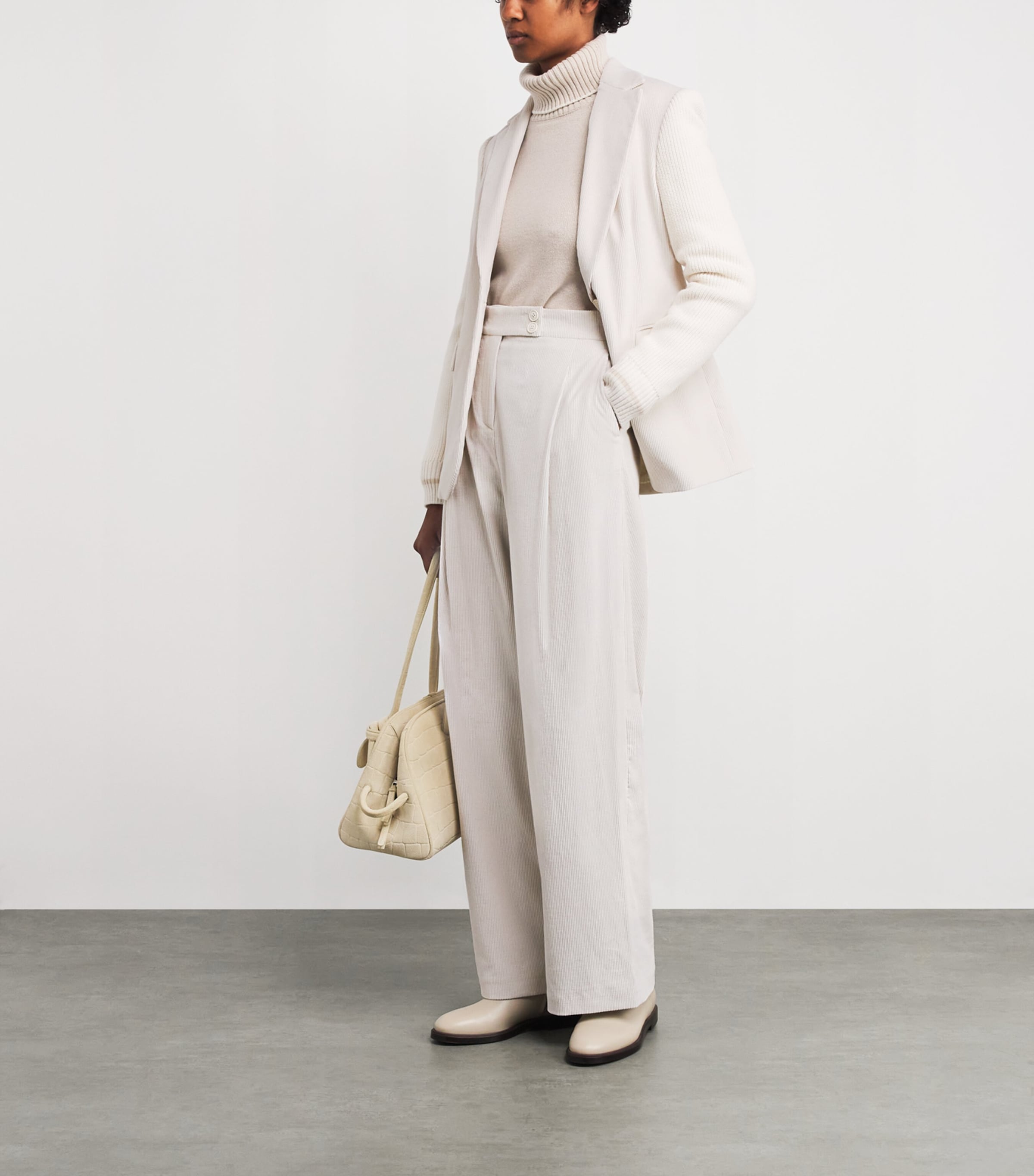 Cotton-Blend Corduroy Trousers  PANNA Image 2