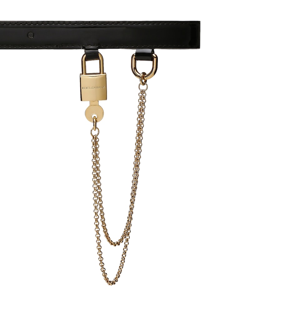 Leather Chain Belt 80999-BLACK Image 3