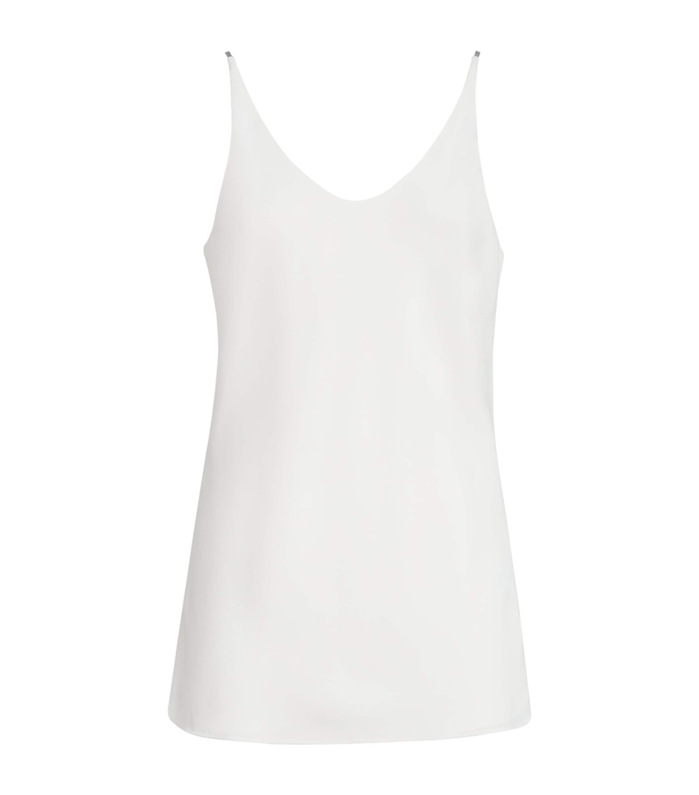 Brunello Cucinelli Womens Sable Silk Crepe Tank Top Image 1