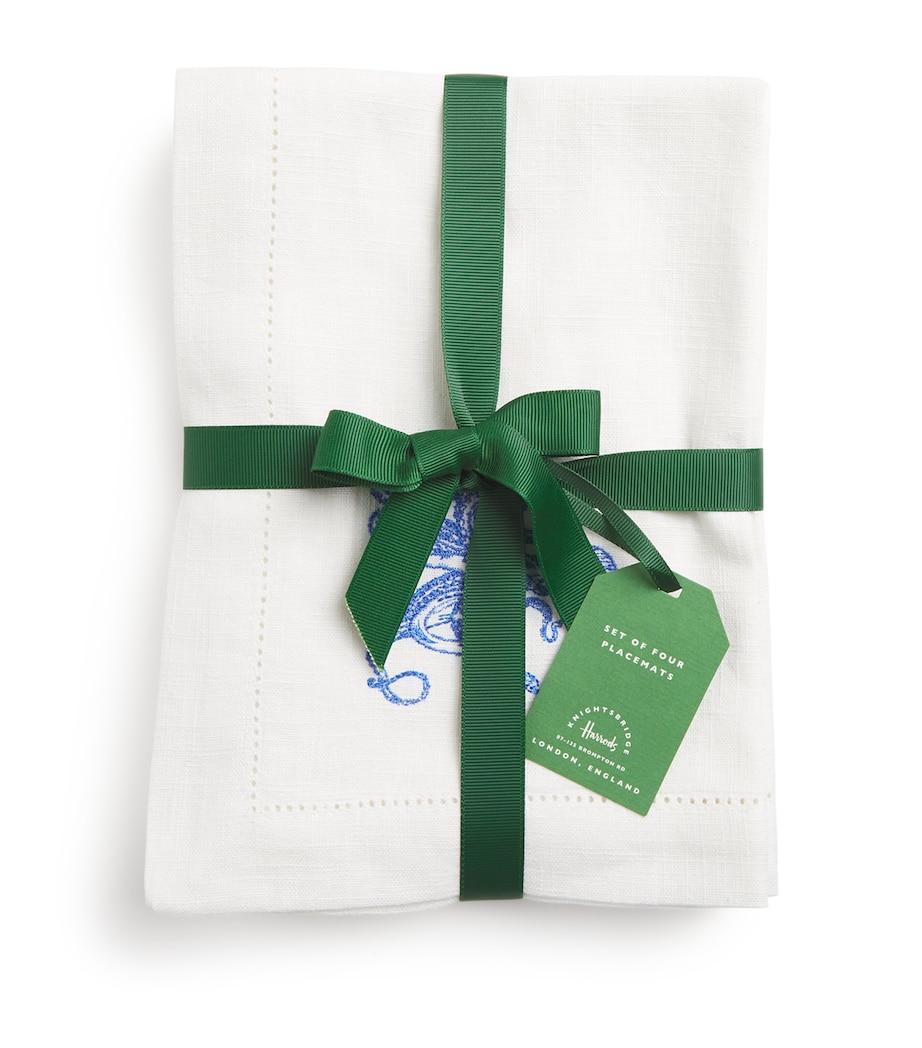 Linen Embroidered Sea Creature Placemats (Set of 4) SEA Image 1