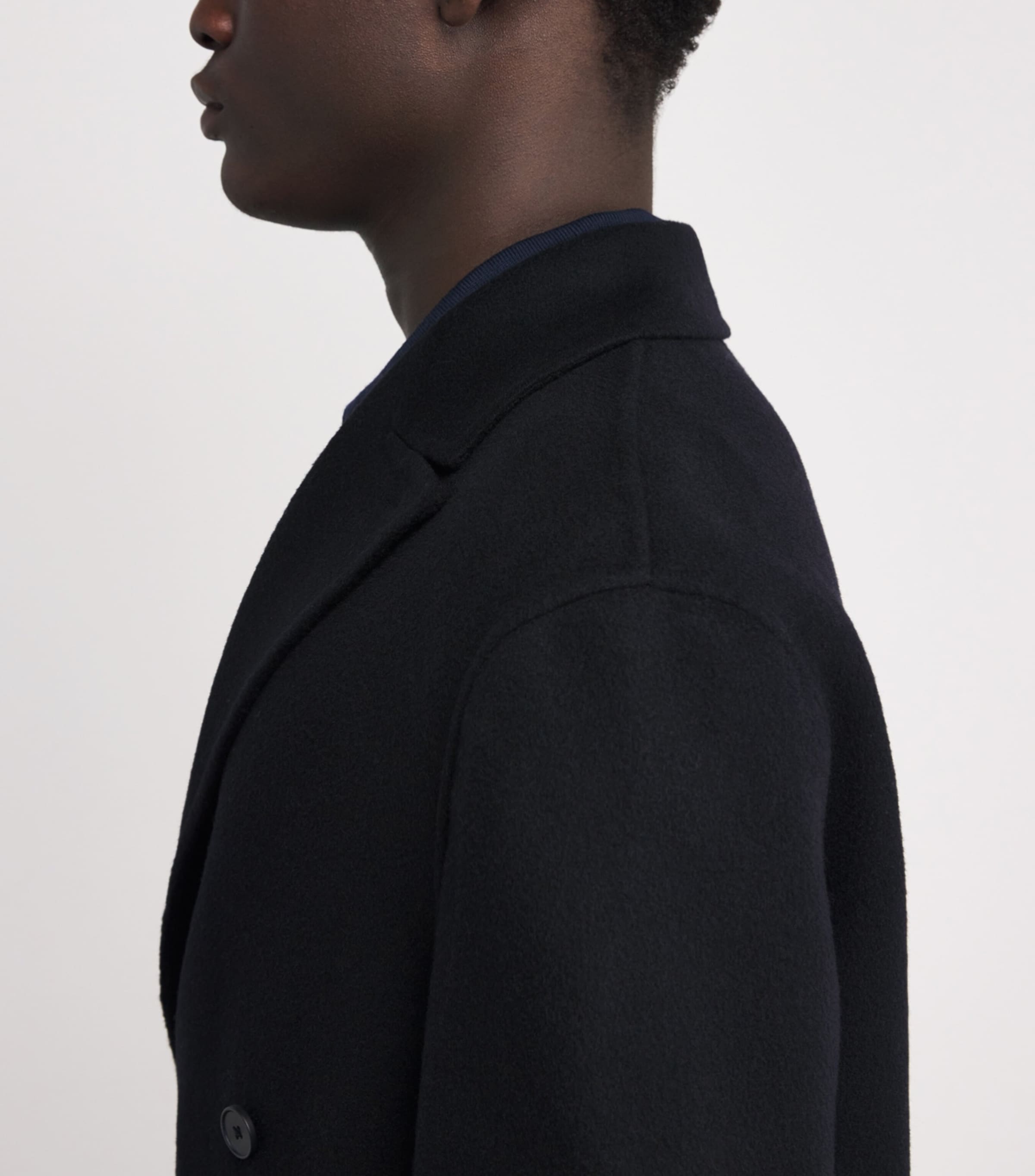 Wool Quarter-Zip Polo Sweater DARK NAVY Image 6