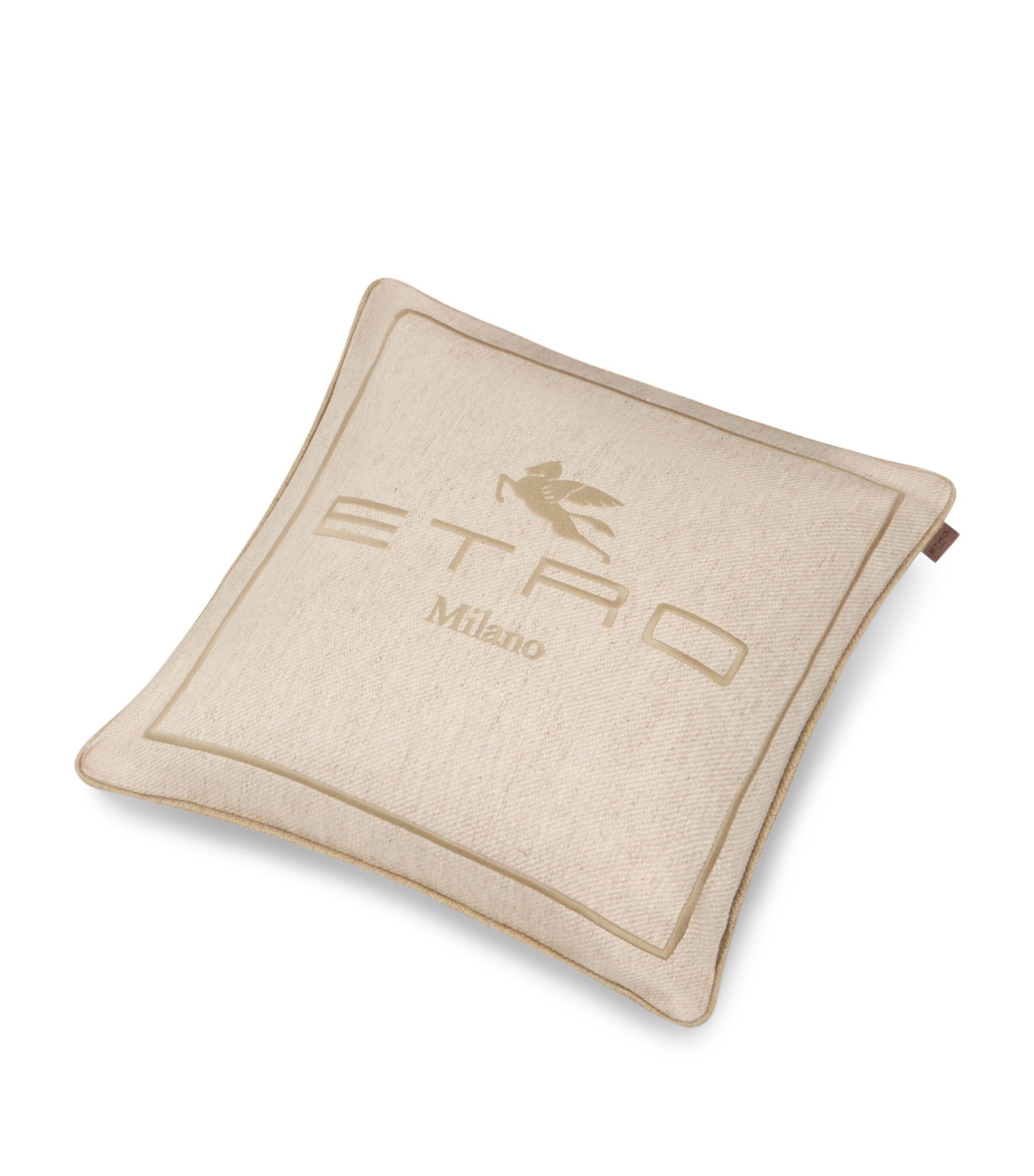 Etro Linen Embroidered Emilia Cushion (45cm x 45cm) Pale Yellow Image 3