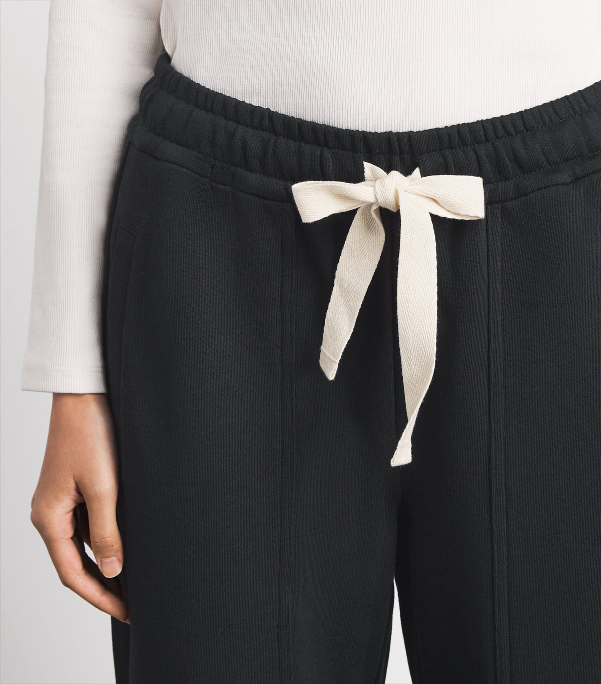 ME+EM Womens Cotton-Blend Sweatpants Black Image 3