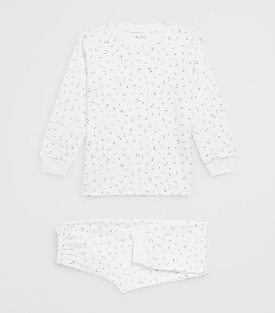 Kissy Kissy Pima Cotton Floral Pyjamas (8-10 Years) Roses Wh Image 2