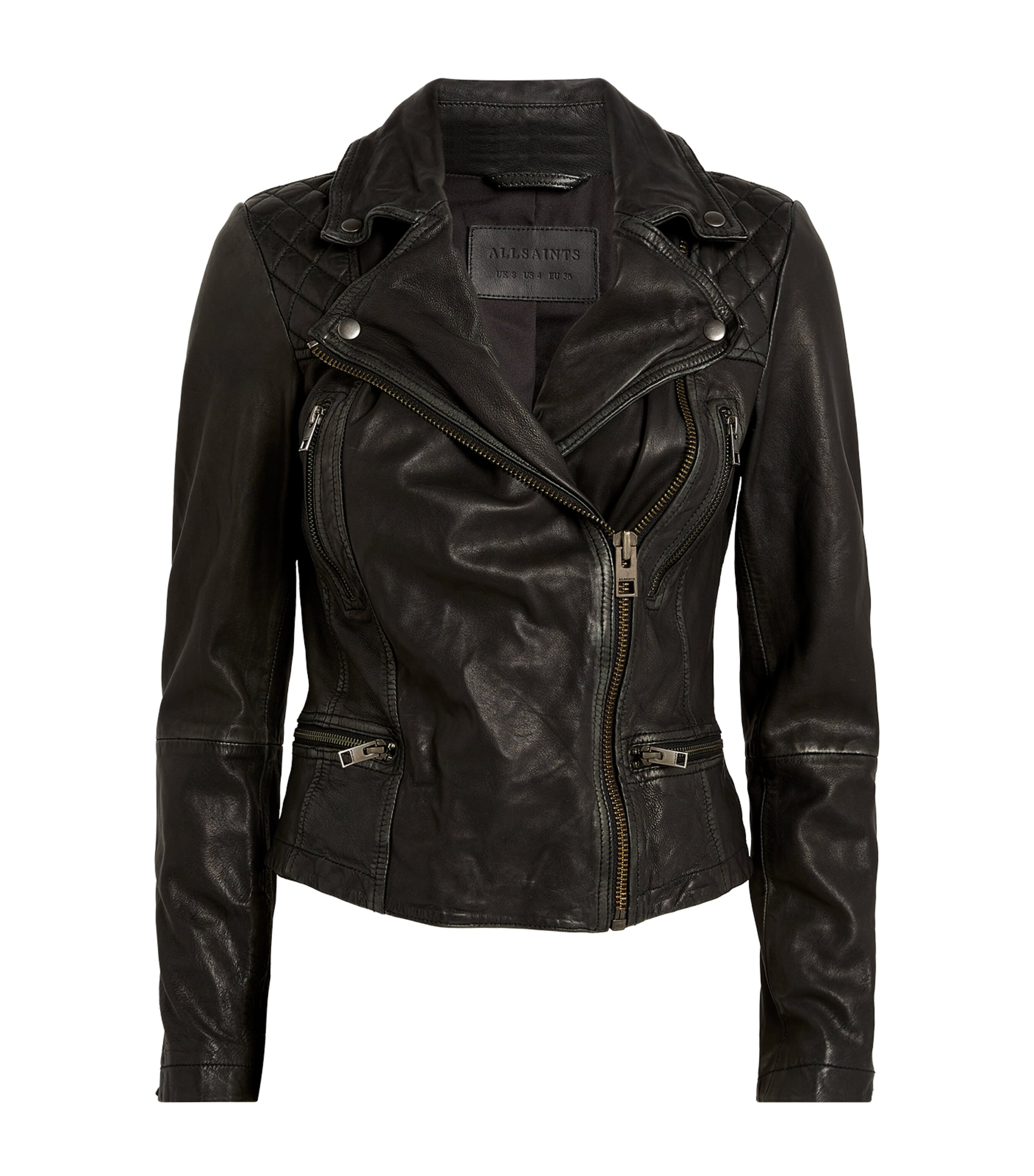 ALLSAINTS LEATHER CARGO BIKER JACKET 