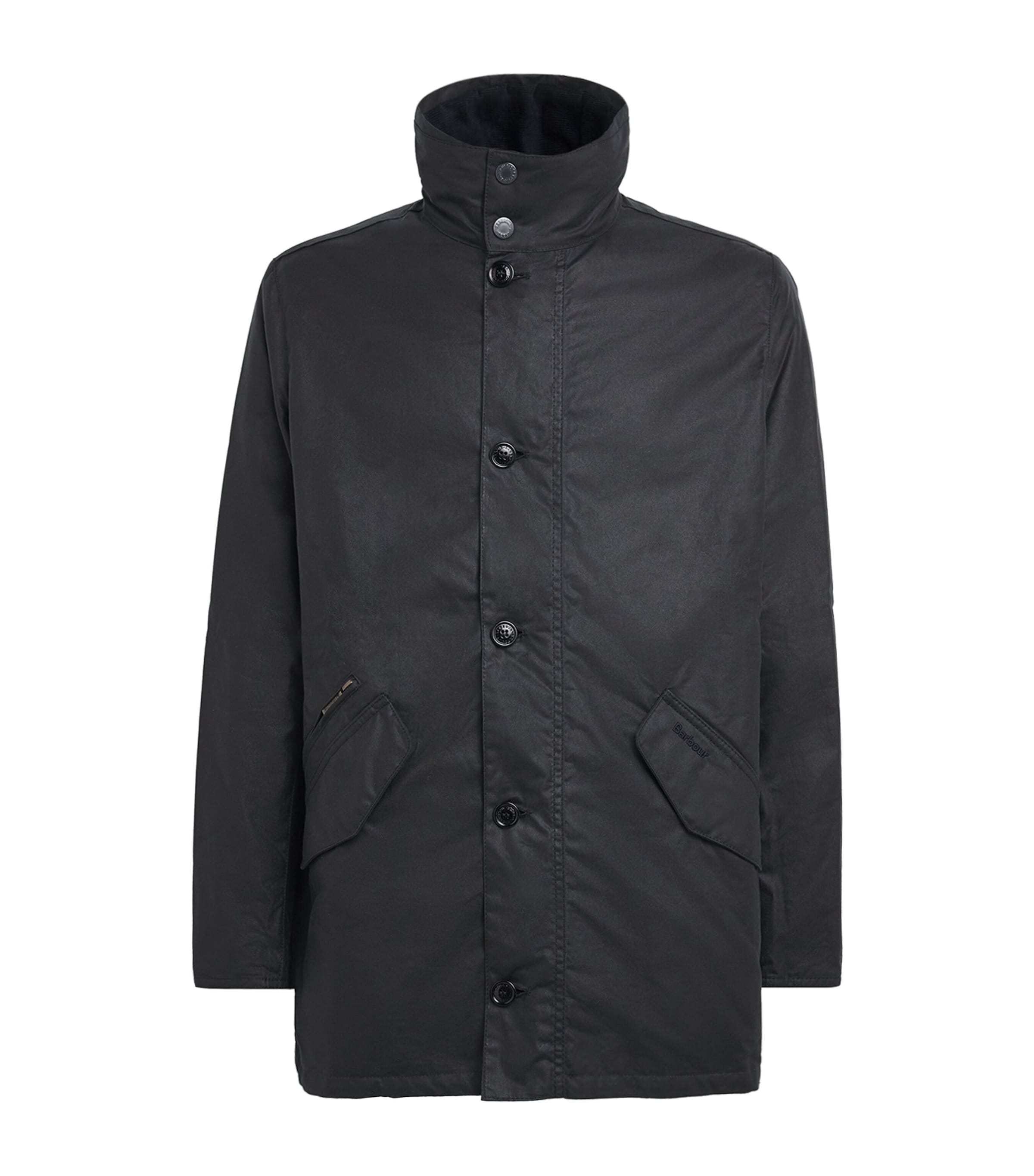 Barbour Mens Waxed Cotton Modern Powell Jacket Navy Image 1