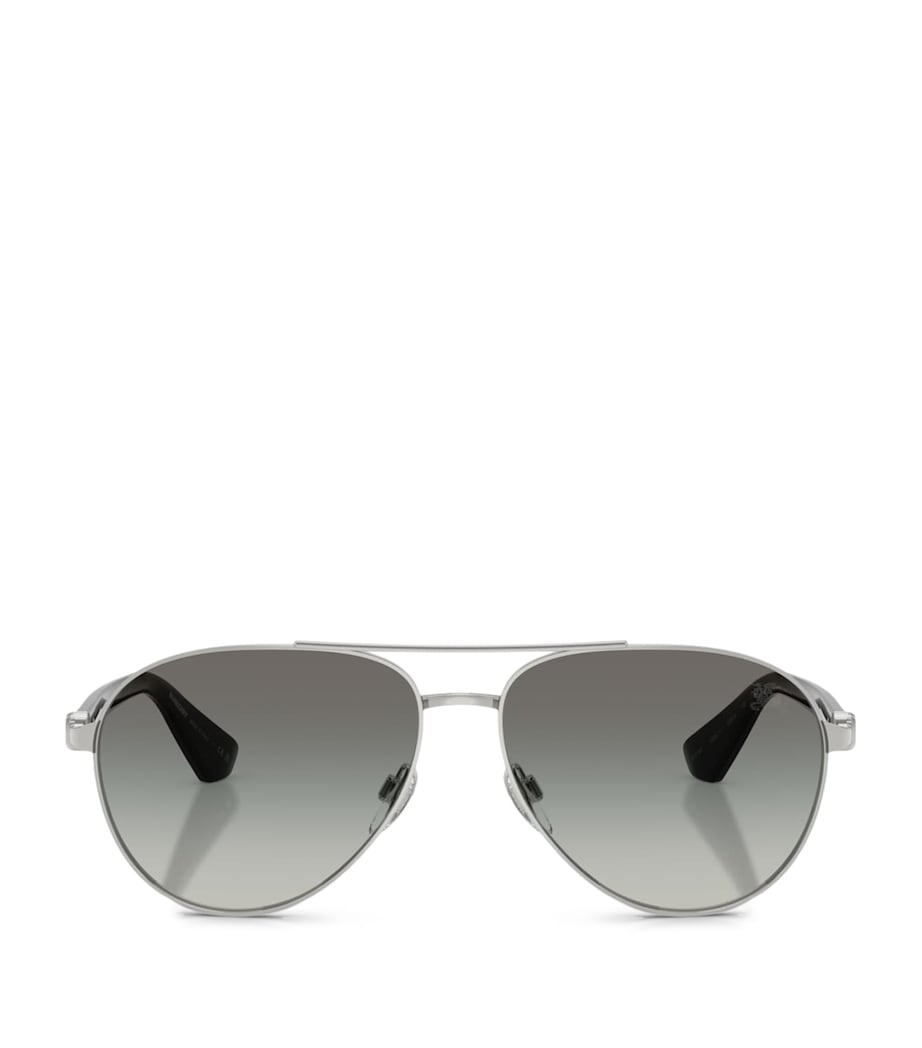Burberry Metal BE3167 Pilot Sunglasses Silver Image 1