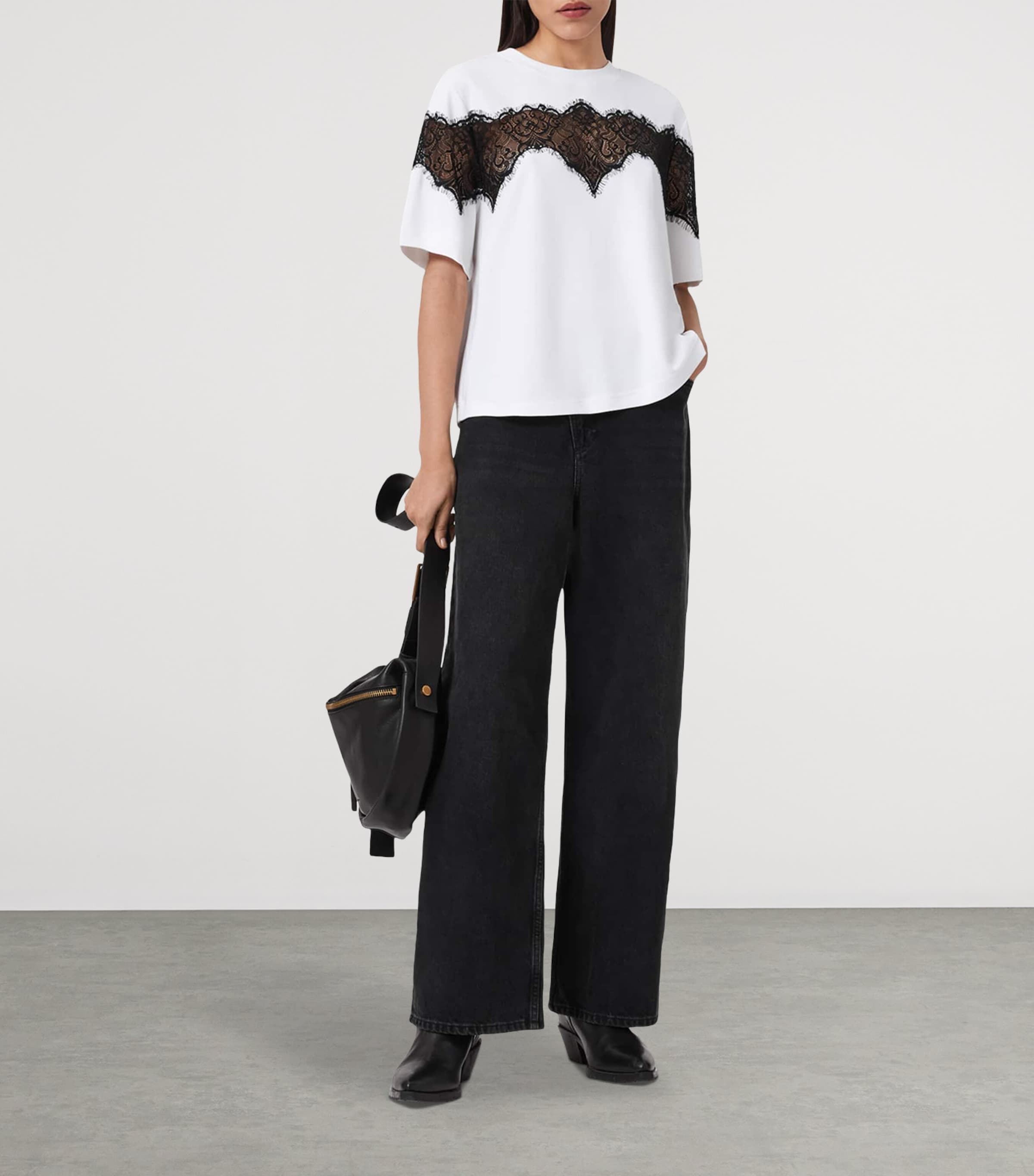 AllSaints Womens Organic Cotton Lisa T-Shirt Optic White Image 6