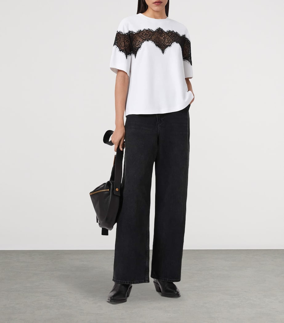 AllSaints Womens Organic Cotton Lisa T-Shirt Optic White Image 6