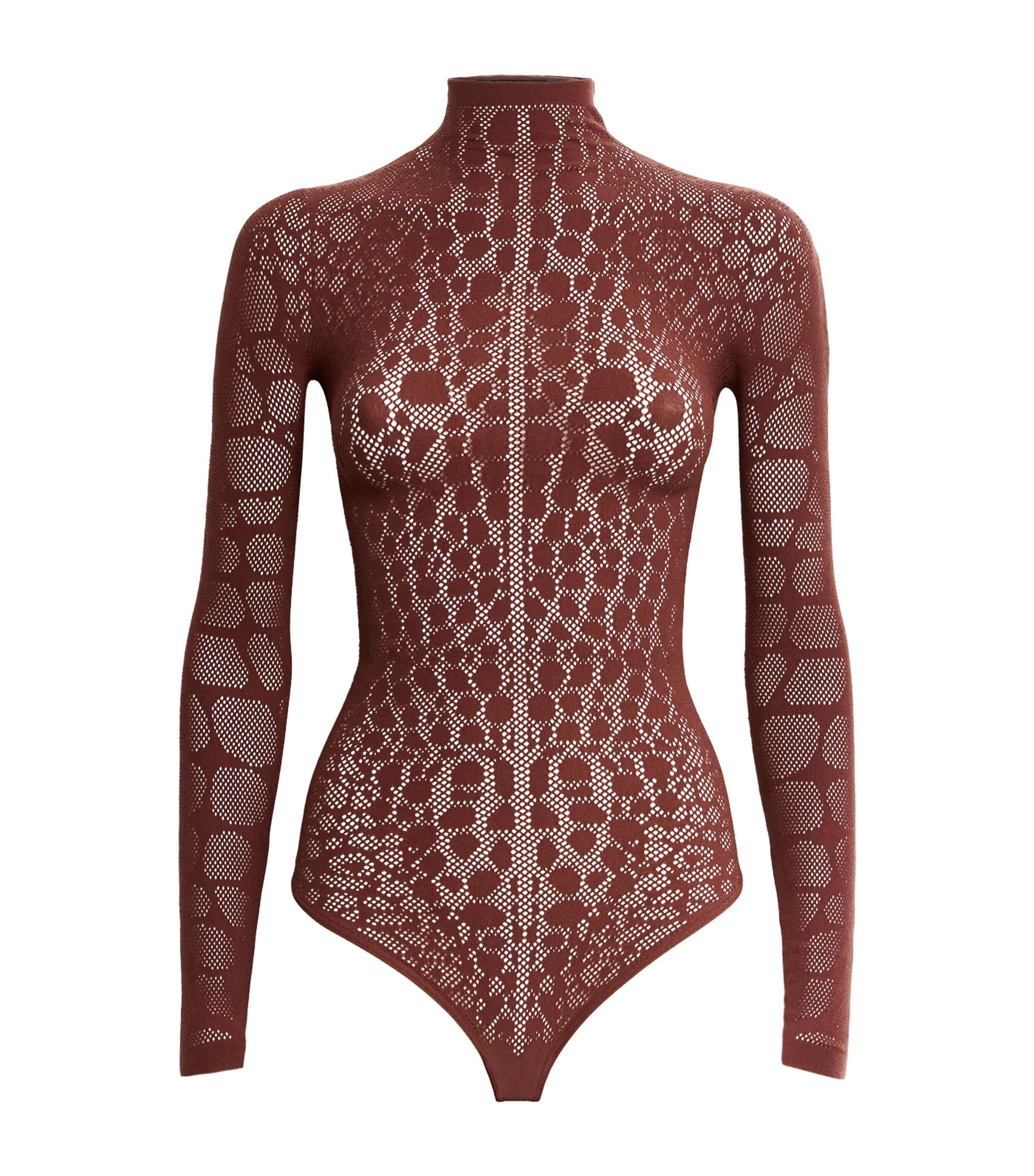 Reptile Net Bodysuit 4871 MAHAGONY Image 1