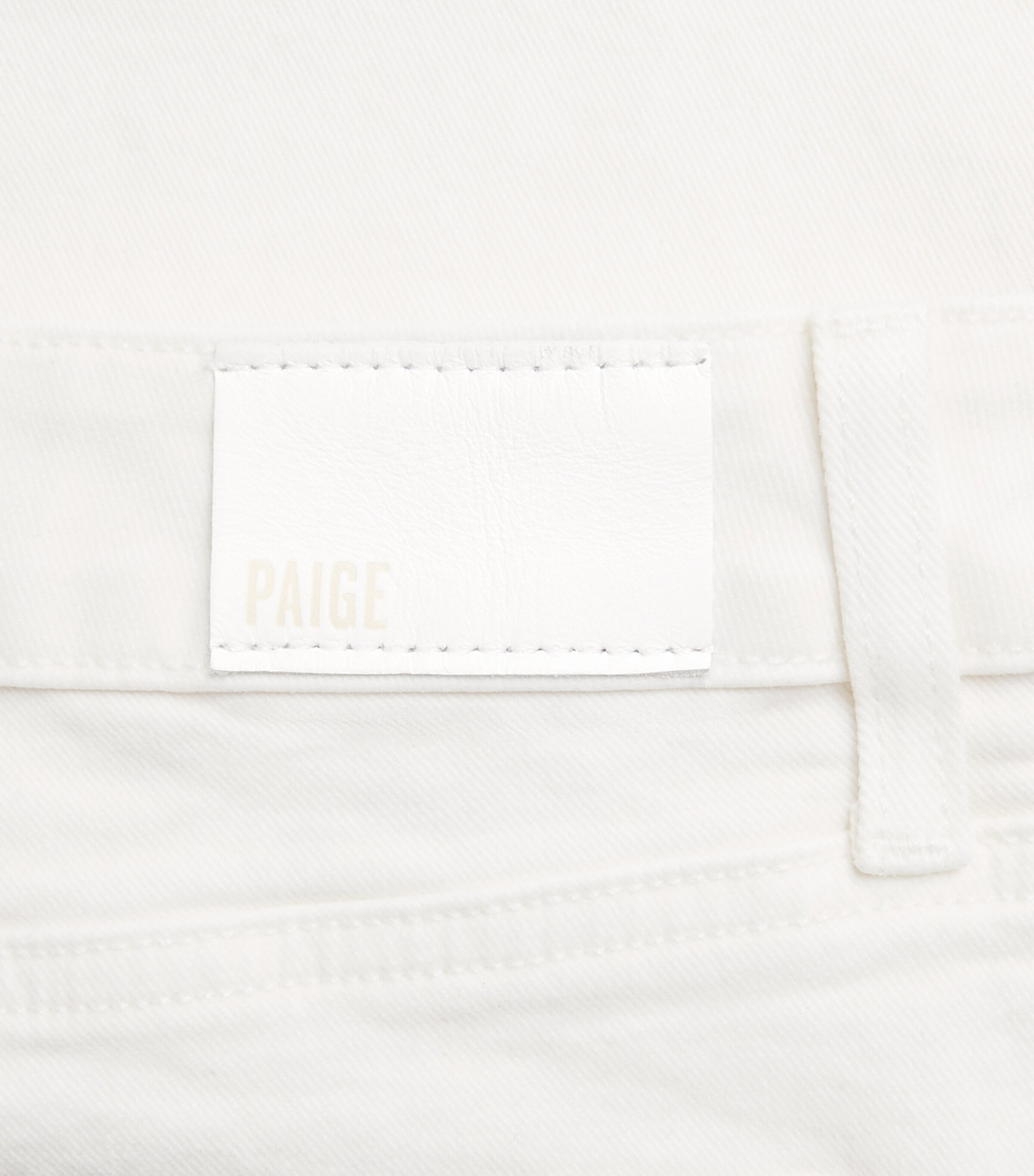 PAIGE Womens Stevie Straight Ankle Jeans Cream Cloud Image 6