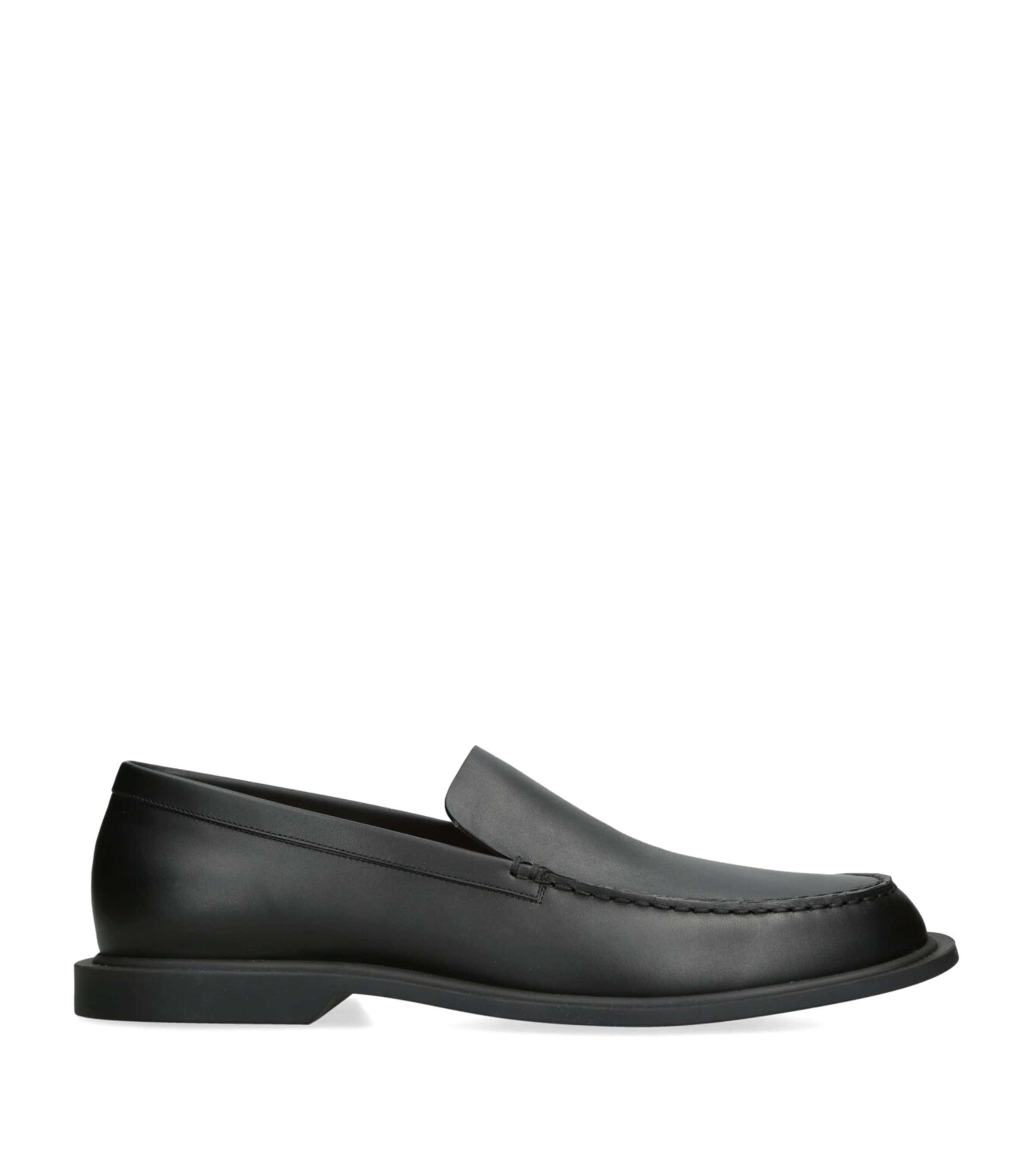 Shop The Row Nic Leather Loafers In Black
