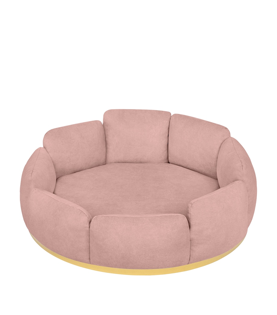 Medium Camelia Dog Sofa BLUSH PINK+GOLD Image 2