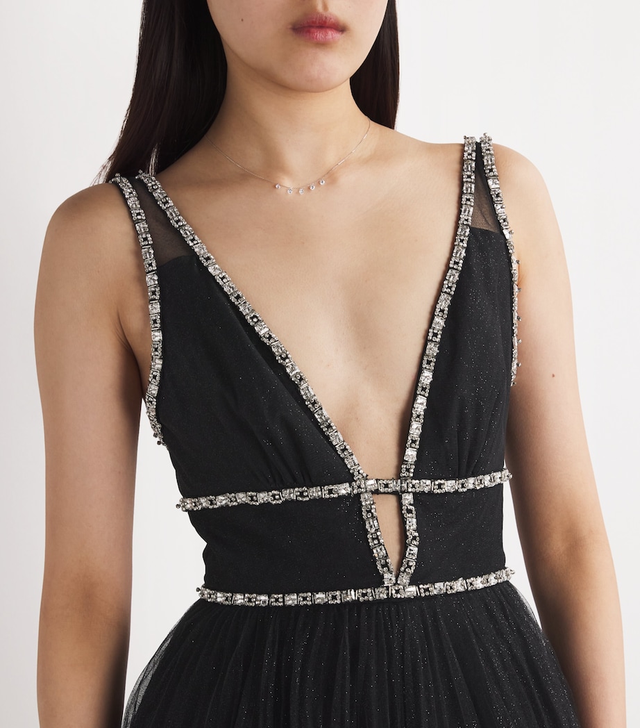 Chiffon Embellished Cybele Gown LIQUORICE 2033 Image 6
