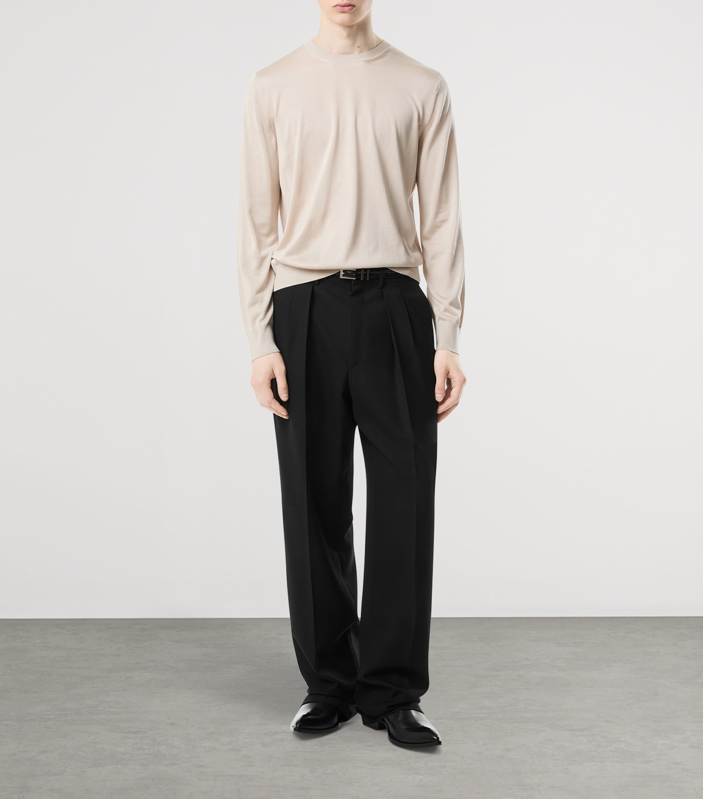 Silk Crew-Neck Sweater AW015 Image 3