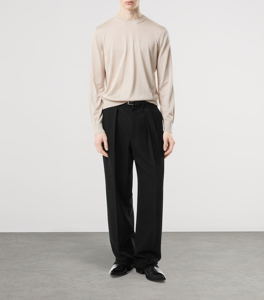 Silk Crew-Neck Sweater AW015 Image 3