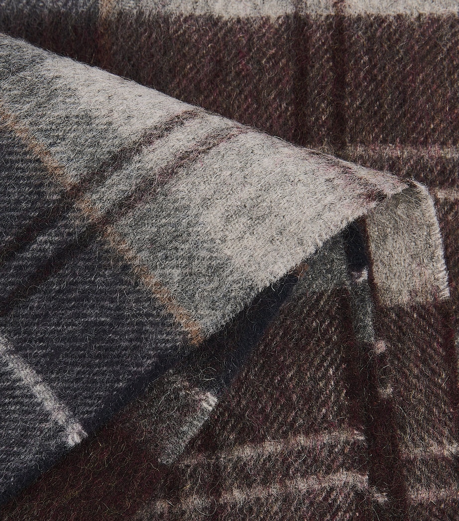 Wool Brack Patchwork Tartan Scarf MIDNIGHT OAK TARTAN Image 4