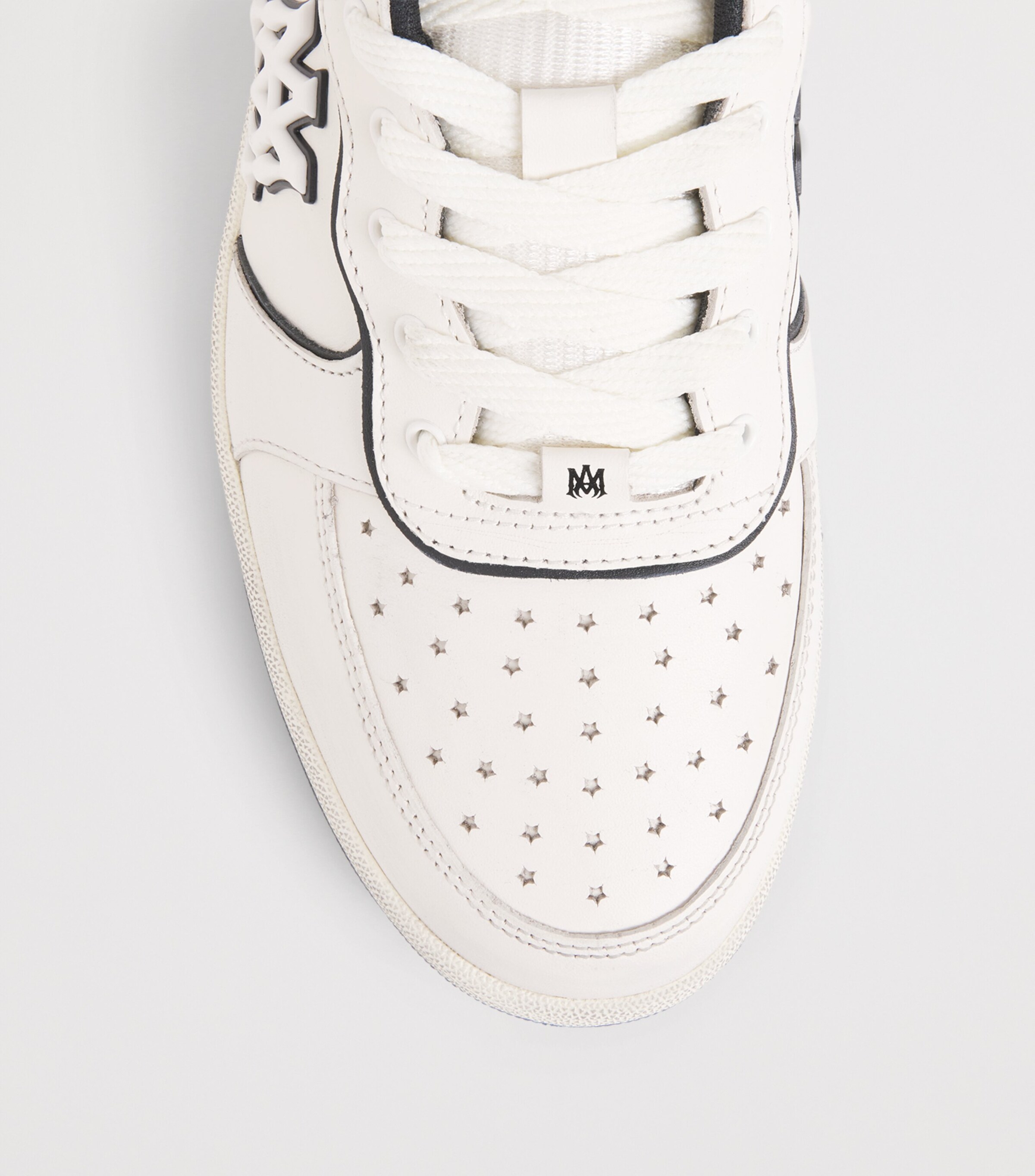 AMIRI Leather Newport Sneakers Ivory Image 6