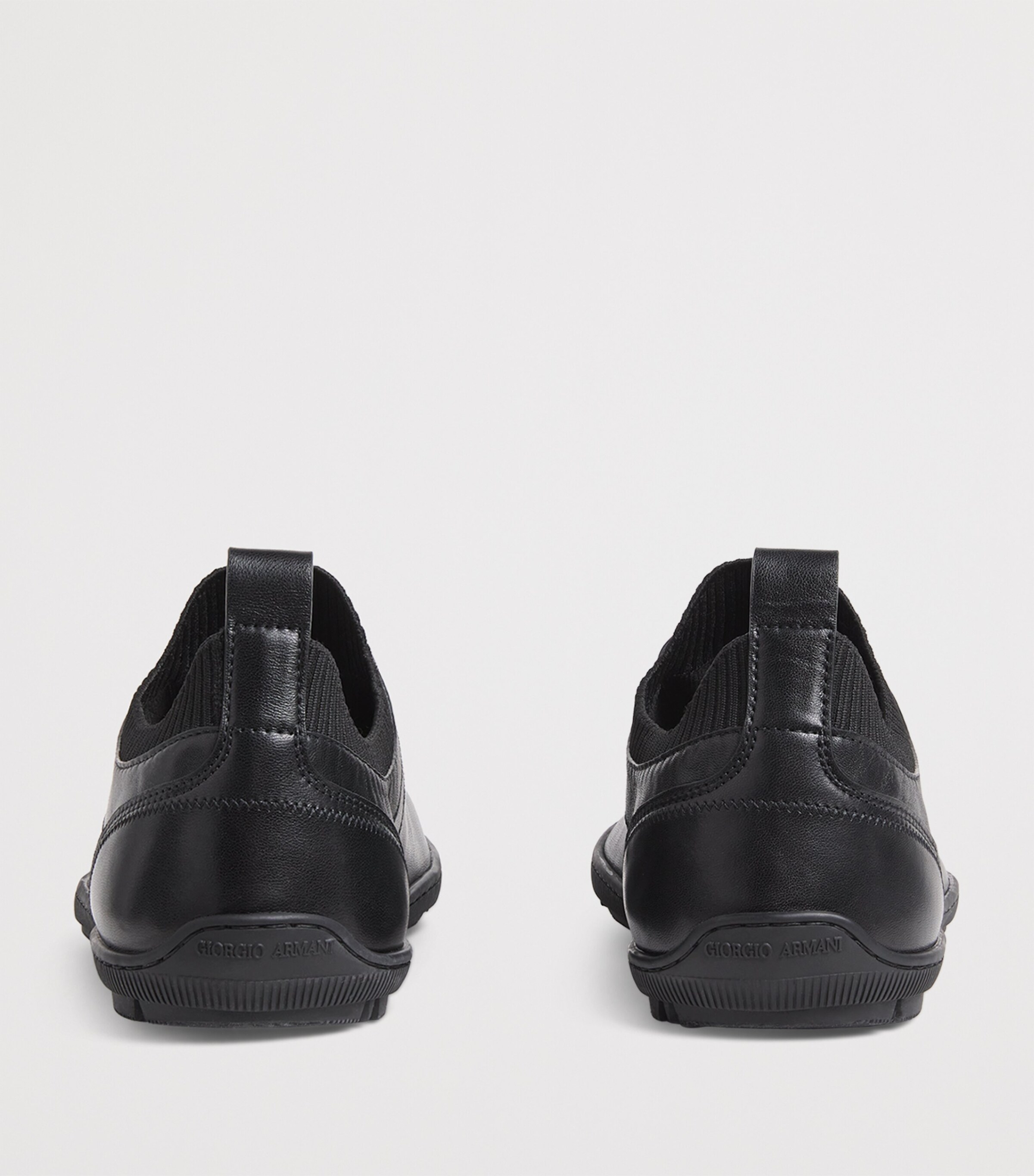 Leather Rib-Trim Sneakers MC012 Image 4