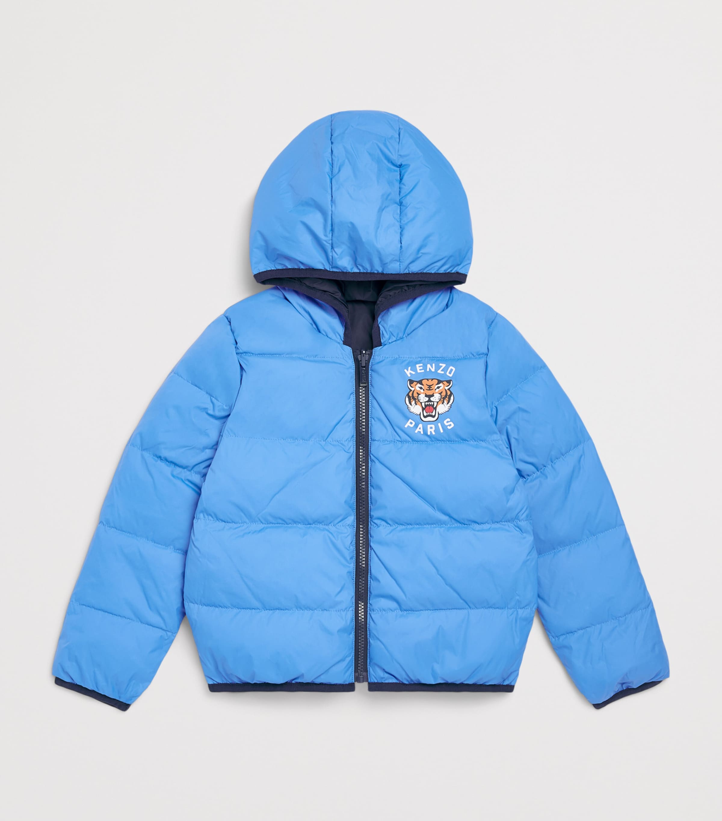 Kenzo Kids Reversible Logo Puffer Gilet (2-14 Years) Navy Image 2