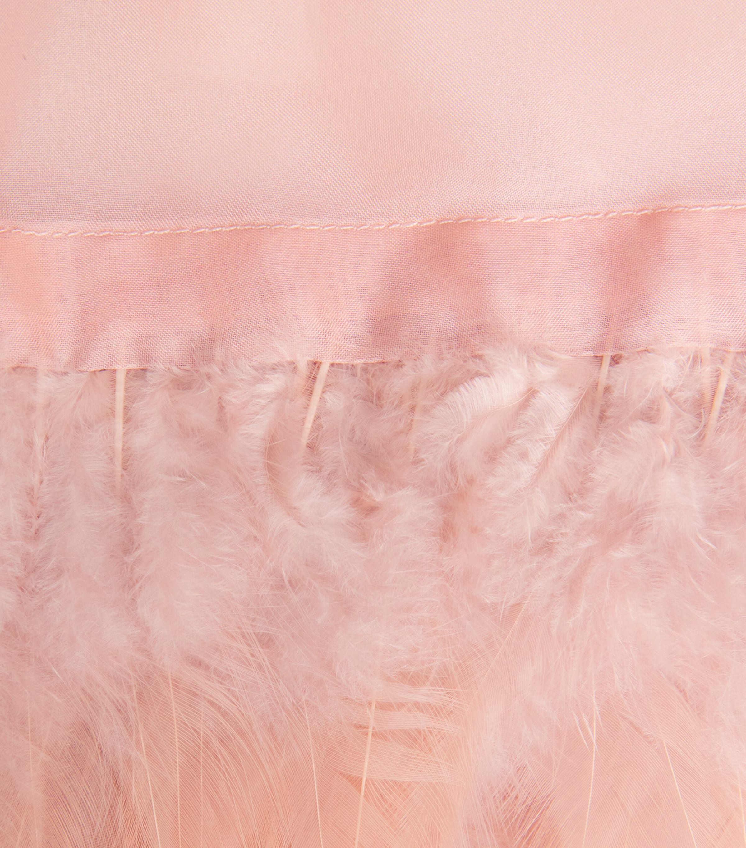 STAUD Womens Silk Feather-Trim Lark Skirt Sdrs Sandrose Image 6