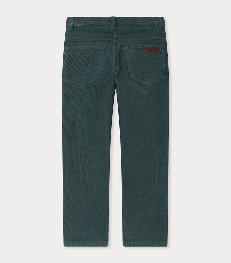 Cotton Corduroy Jagger Jeans (10-14 Years) VERT DE GRIS Image 2