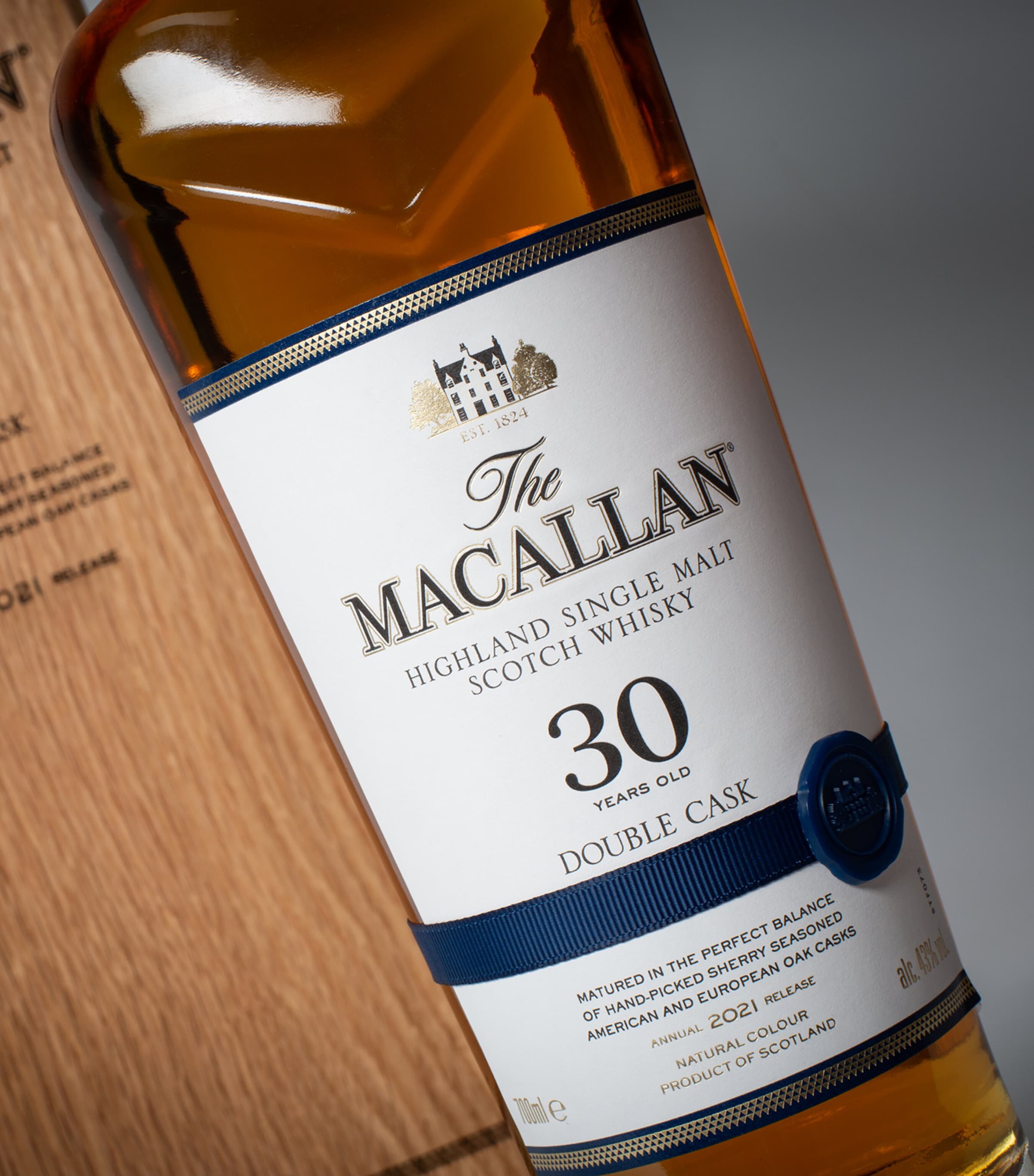 The Macallan Double Cask 30-Year-Old Single Malt Scotch Whisky (70cl) NO COLOUR Image 3