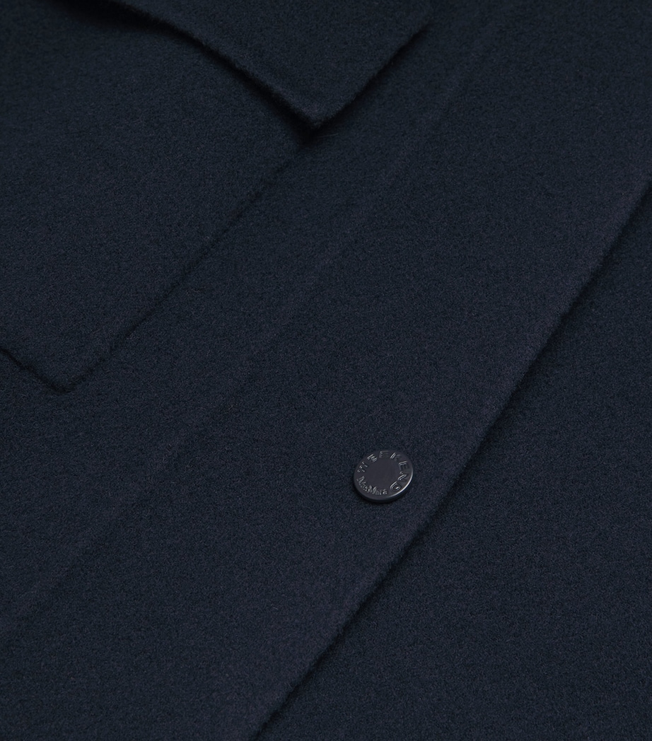 Wool Sleeveless Belted Coat NAVY Image 5