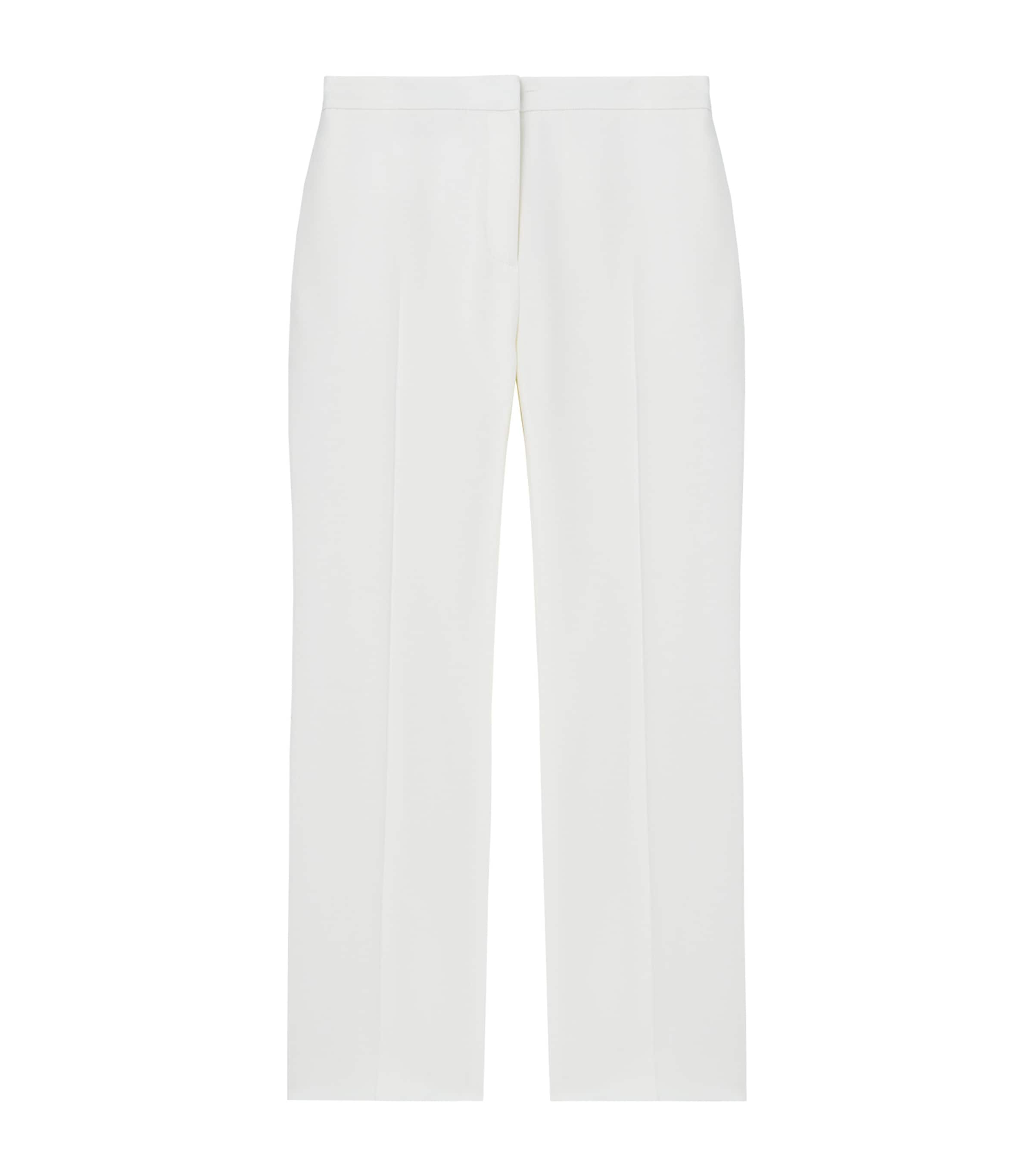 Alexander Mcqueen Wool Straight Tailored Trousers In White