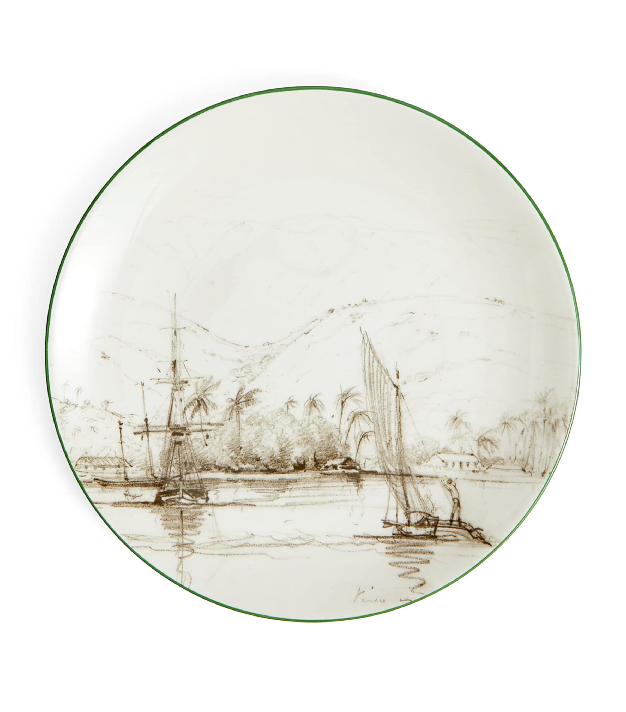 Wedgwood Voyage of the Beagle Tahiti Plate, Teacup and Saucer Set Image 4