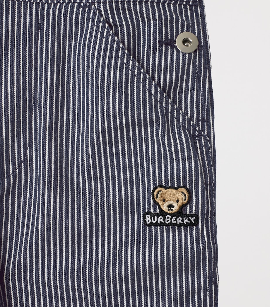 Denim Stripe Dungarees (3-12 Years) DARK NAVY Image 3