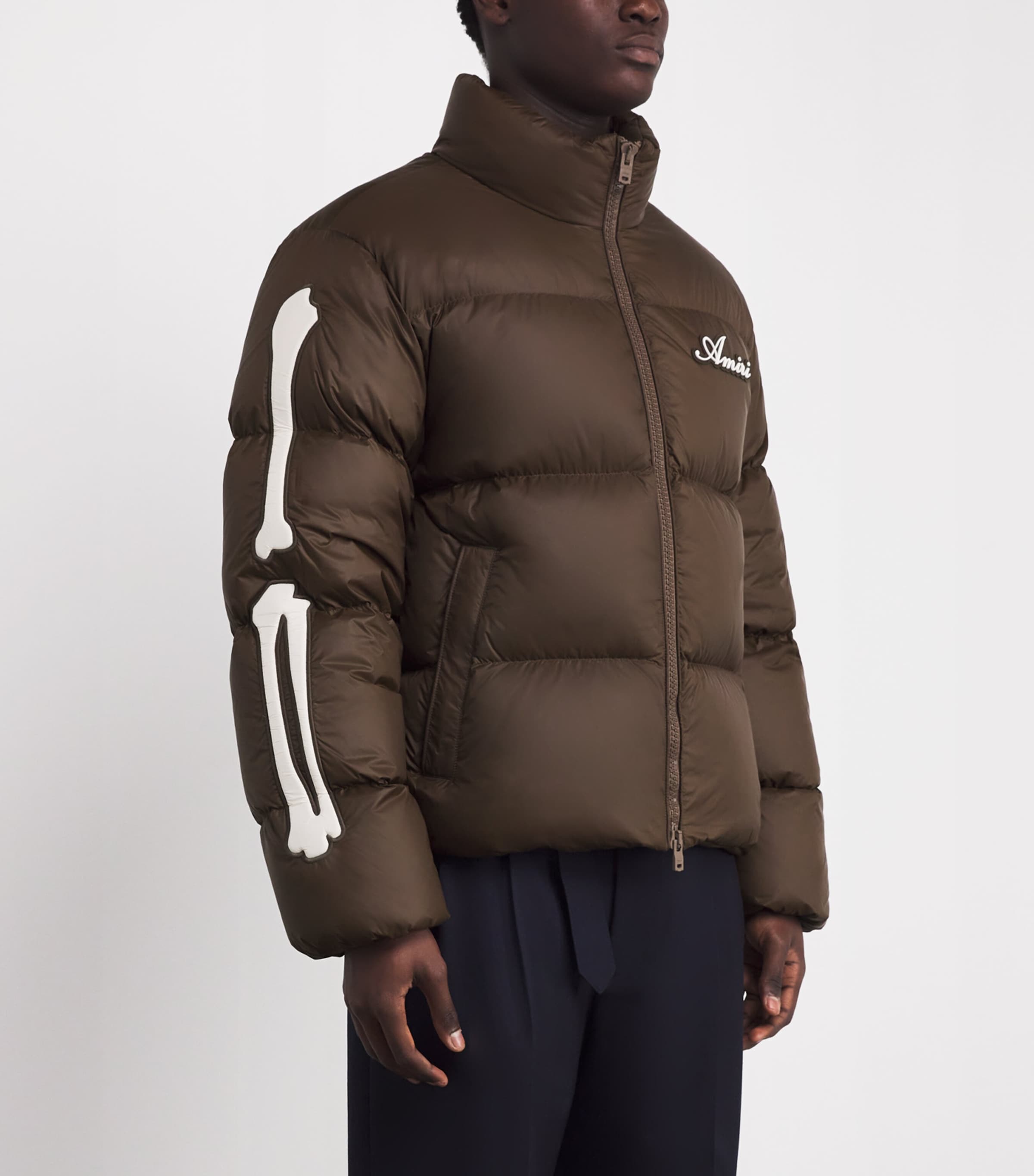 Down Bones Puffer Jacket DARK BROWN Image 3