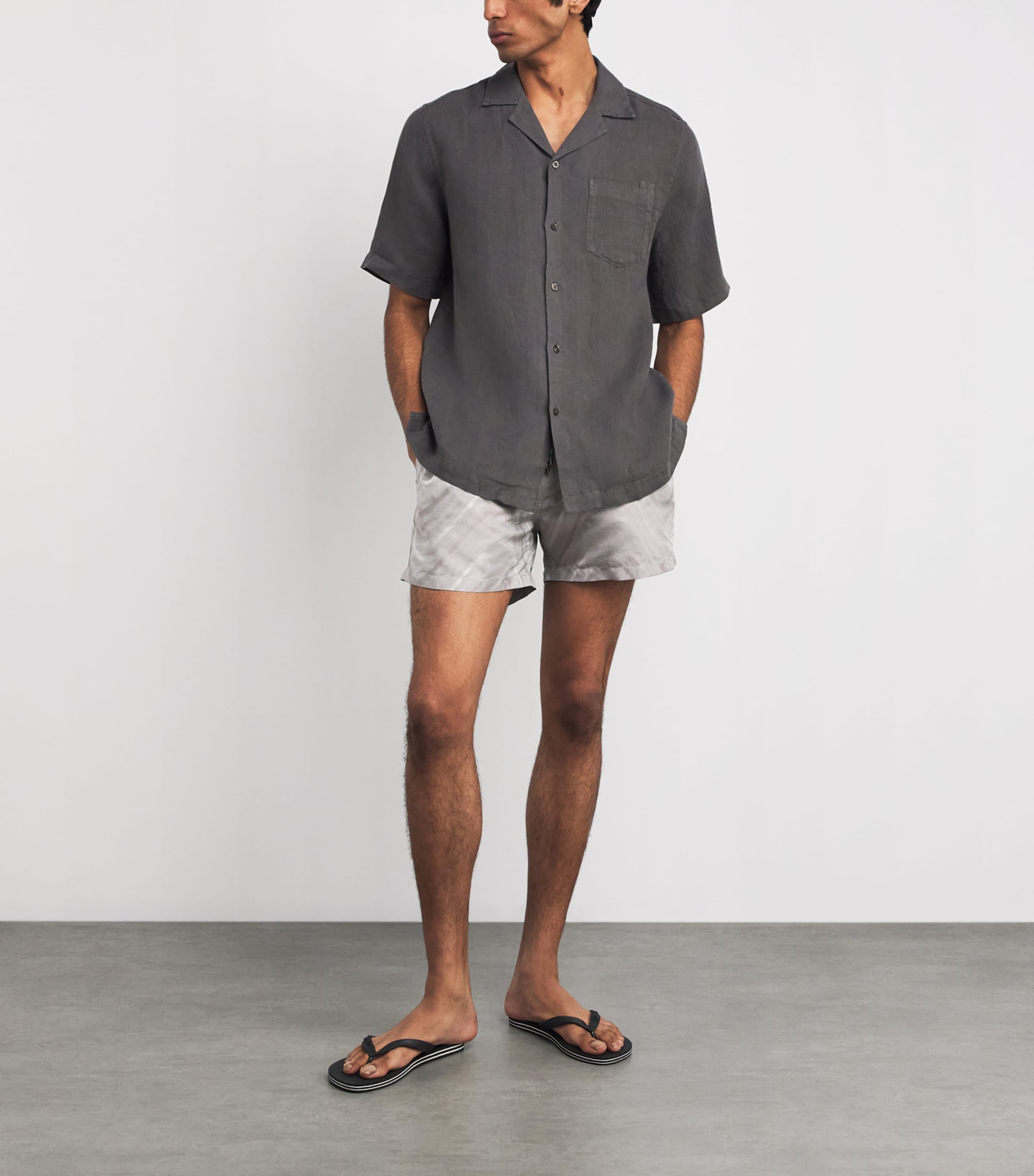 Jacquard Rio Swim Shorts 906-OYSTER Image 2