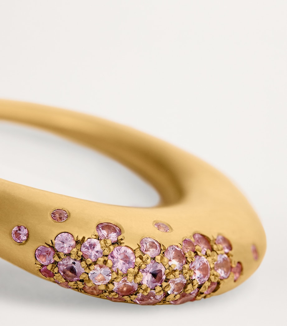 Small Yellow Gold and Pink Sapphire My Muse Urban Ring YELLOW GOLD Image 6