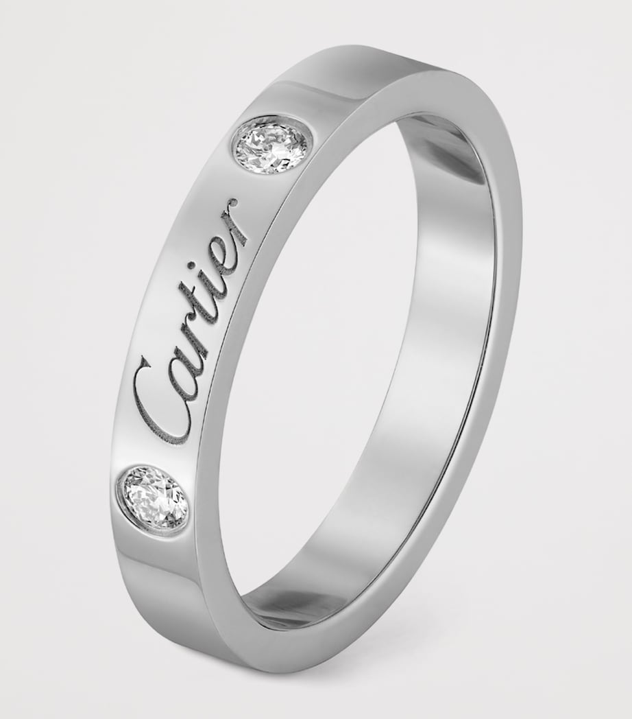 Cartier Platinum and Diamond C de Cartier Wedding Band (3mm) Platinum Image 3