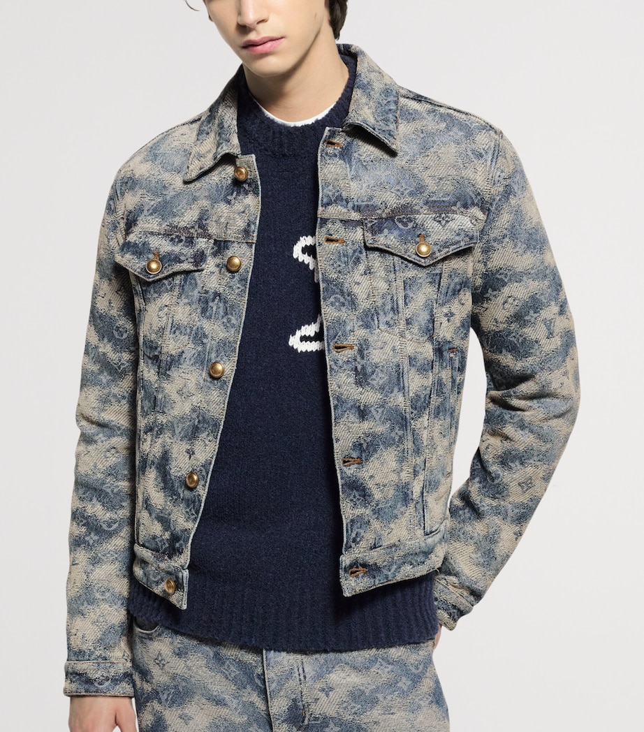 Denim Monogram Trucker Jacket INDIGO BLUE Image 2