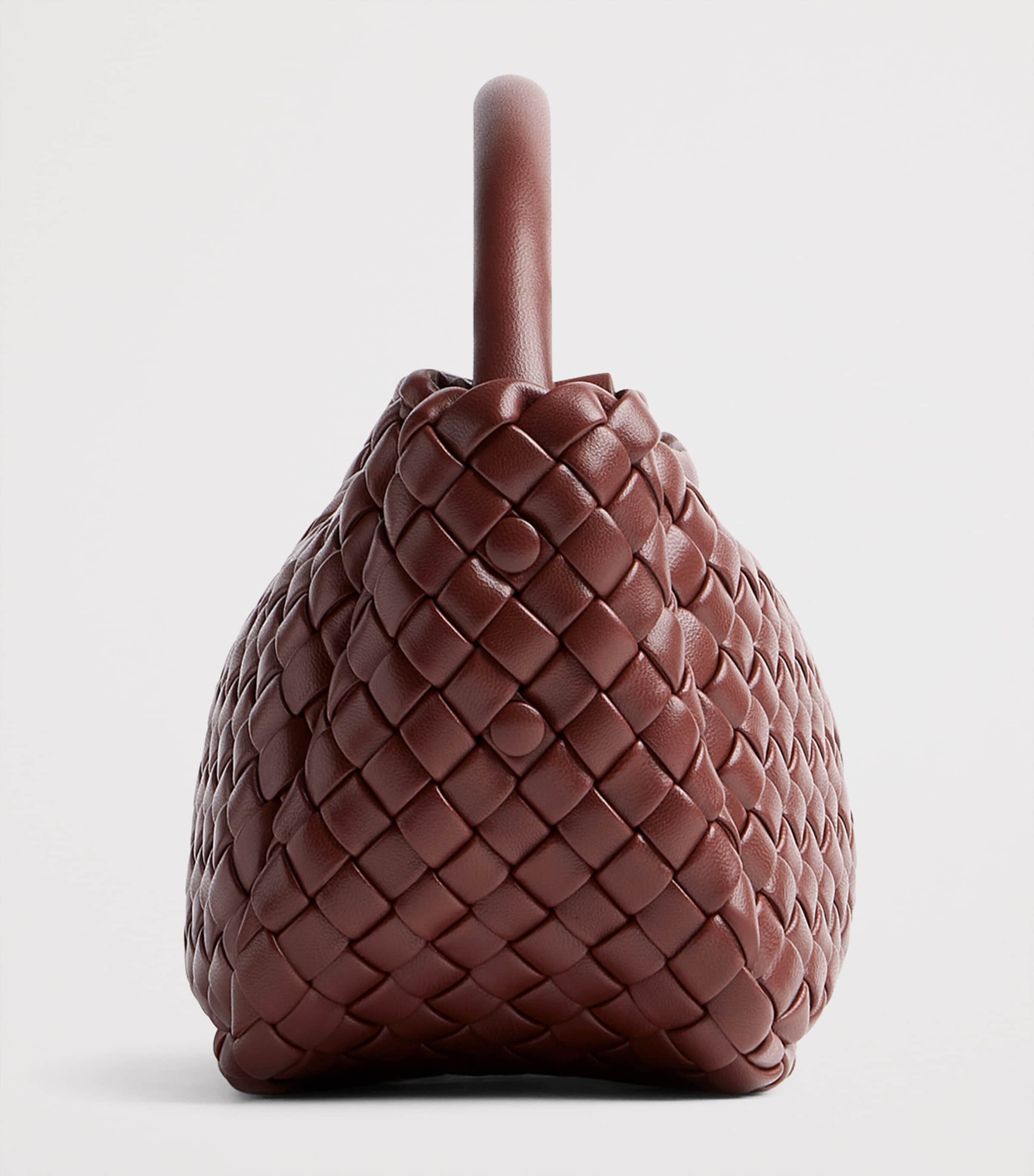 Bottega Veneta Brown Small Leather Cobble Top-Handle Bag | Harrods US